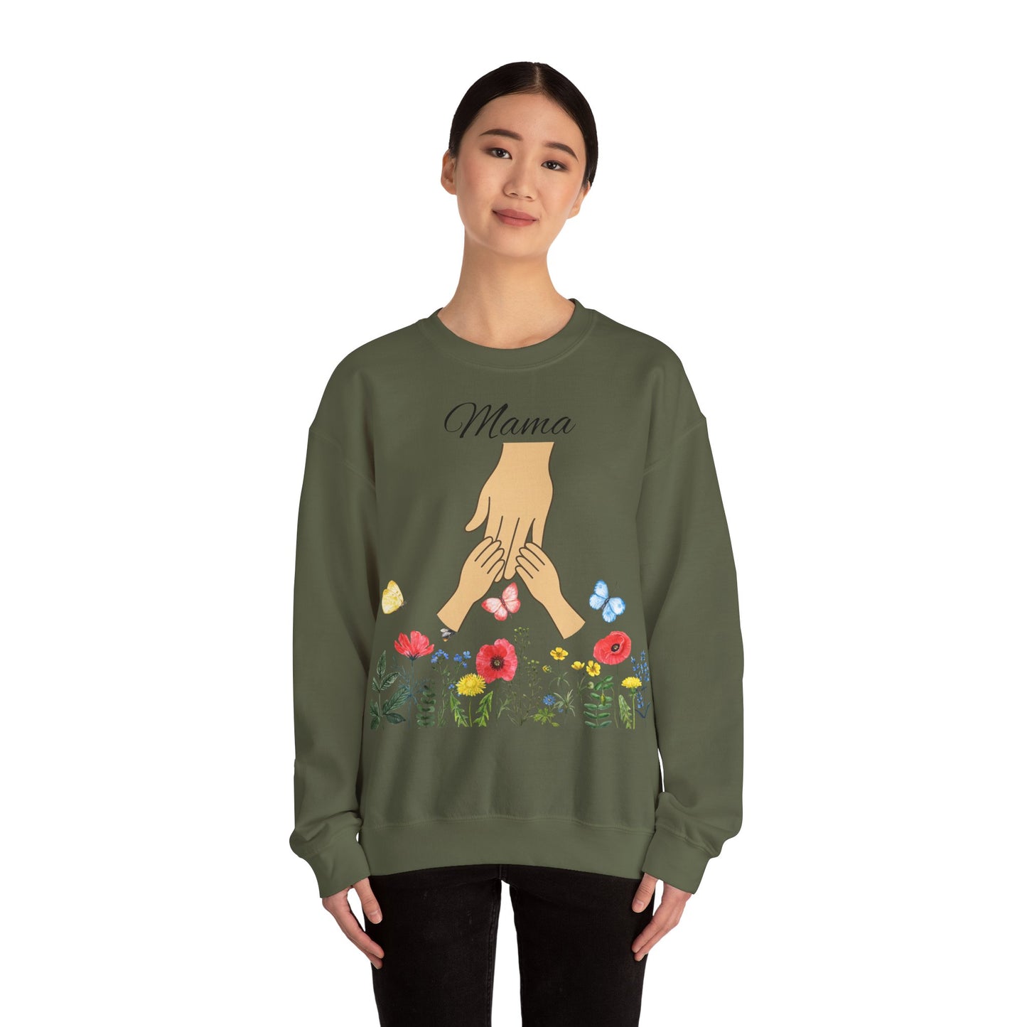 Floral Mama Crewneck Sweatshirt - Unisex Heavy Blend™