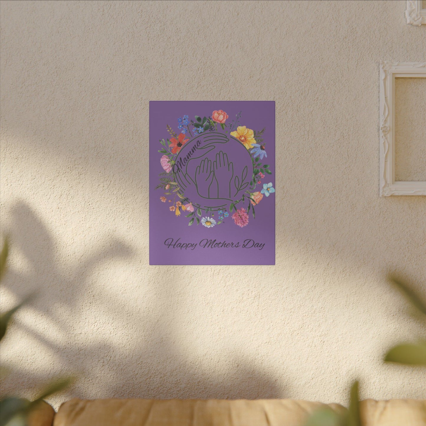 Floral Mother's Day Giclée Print Canvas - Celebrating Mums with Love