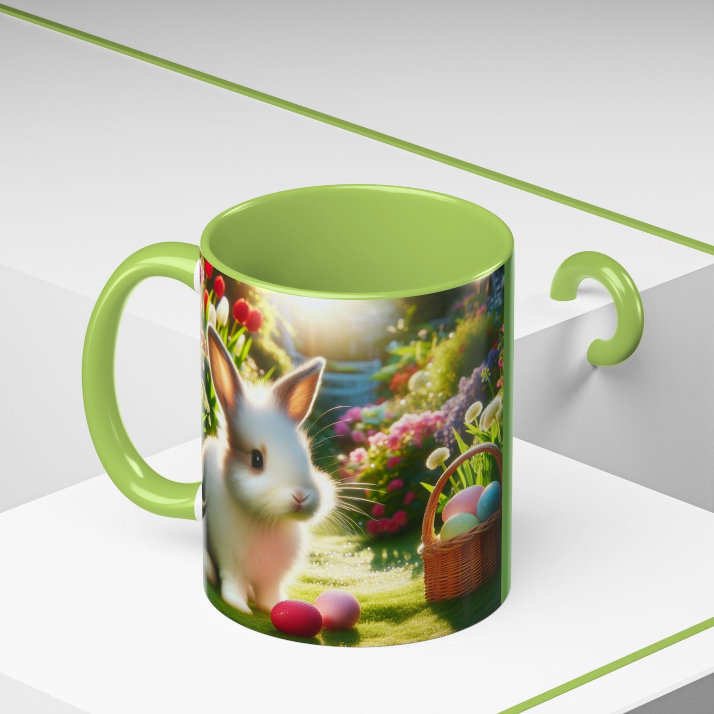 Happy Easter Accent Coffee Mug - 11 & 15oz - Perfect for Spring Celebrations