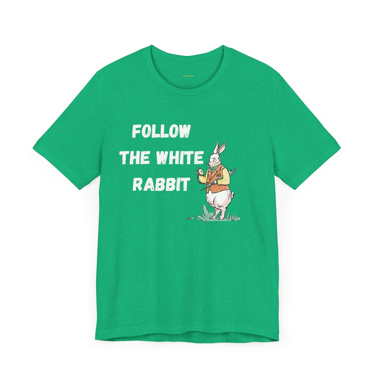 Follow the White Rabbit Tee - Unisex Jersey Short Sleeve Shirt for Adventure Lovers