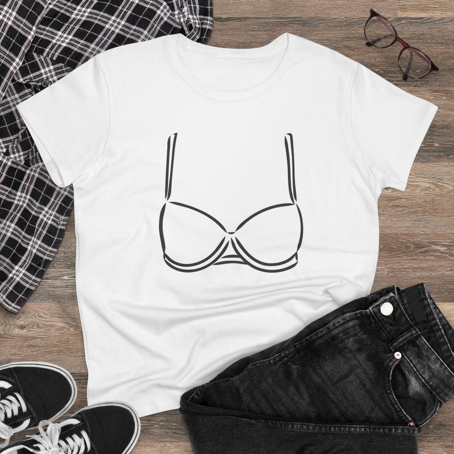 Damen Midweight Baumwoll T-Shirt