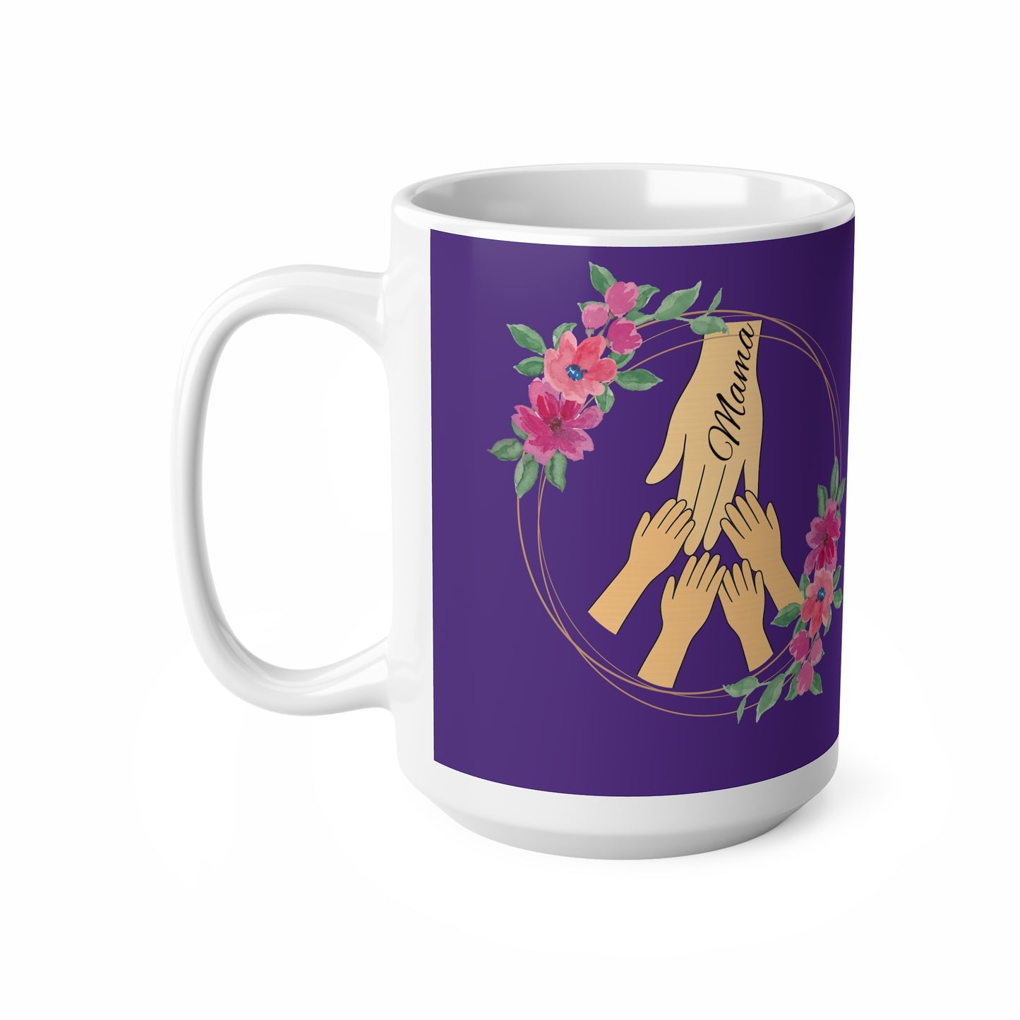 Floral Hands Ceramic Coffee Cup - Perfect Mother's Day Gift, 11oz & 15oz