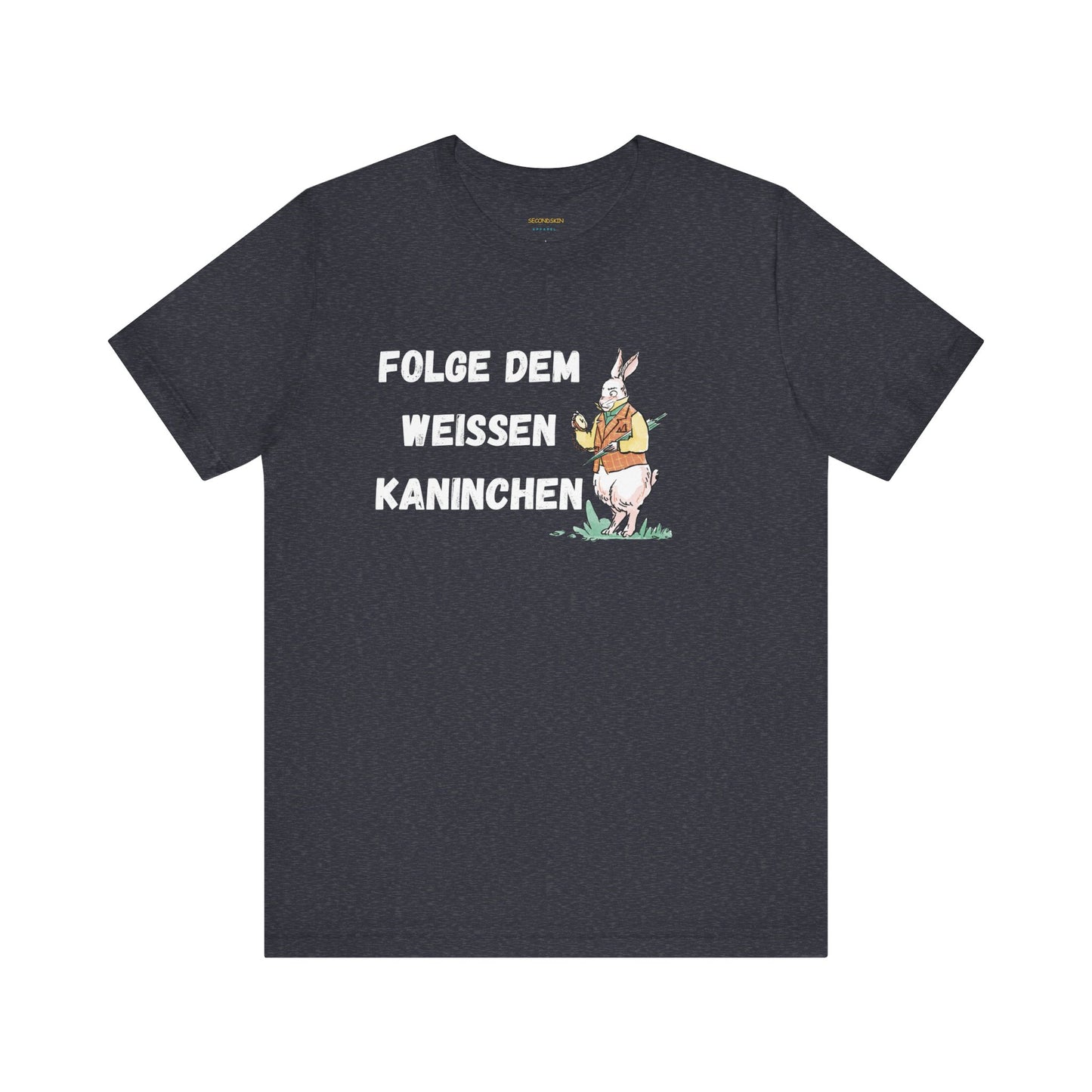 Folgen Sie dem weißen Kaninchen Unisex Kurzarm T-Shirt