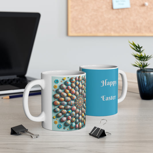 Colorful Easter Egg Ceramic Coffee Cup - 11oz & 15oz