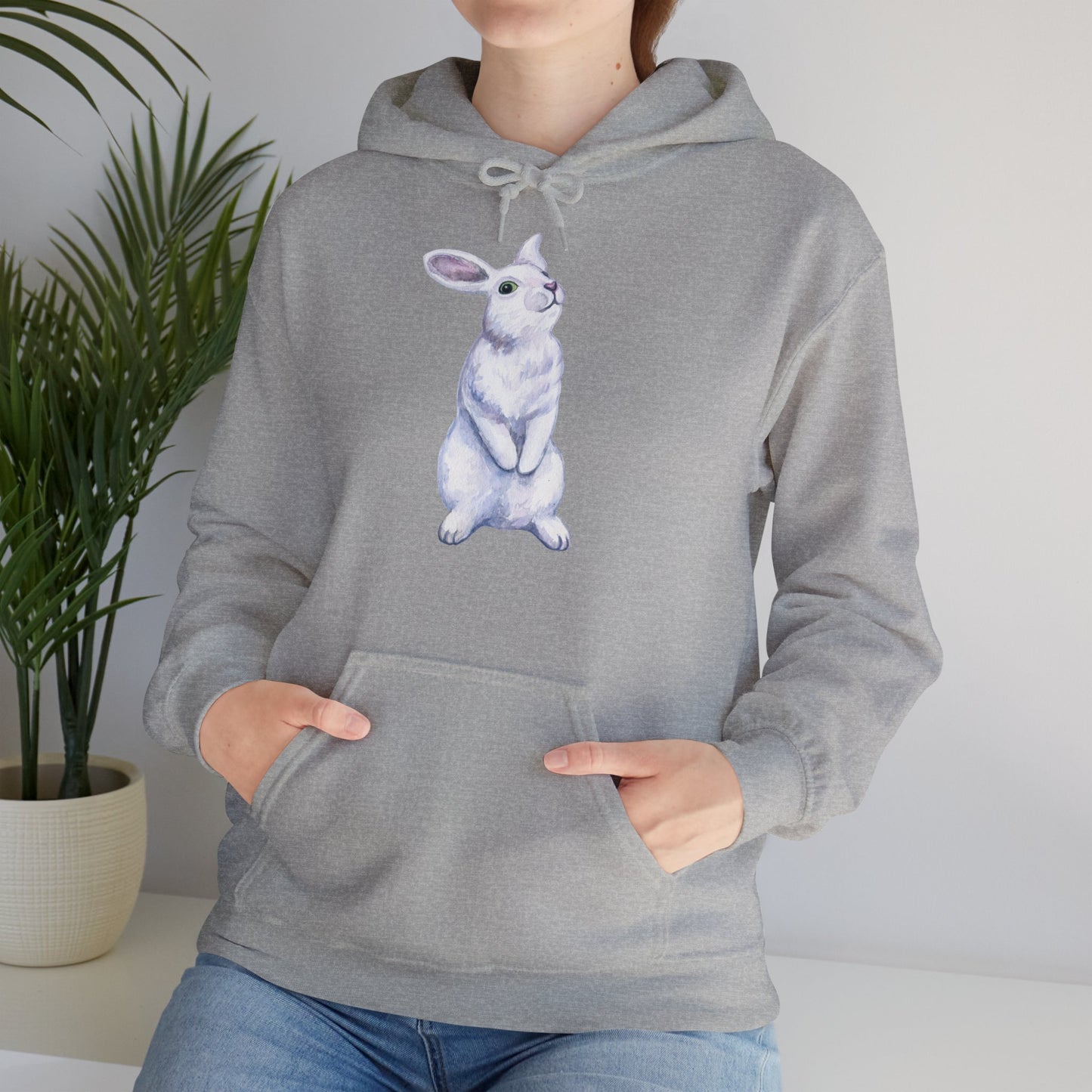 Folge dem weißen Hasen Unisex Heavy Blend Hoodie