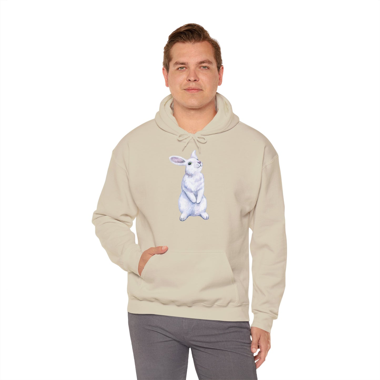 Folge dem weißen Hasen Unisex Heavy Blend Hoodie