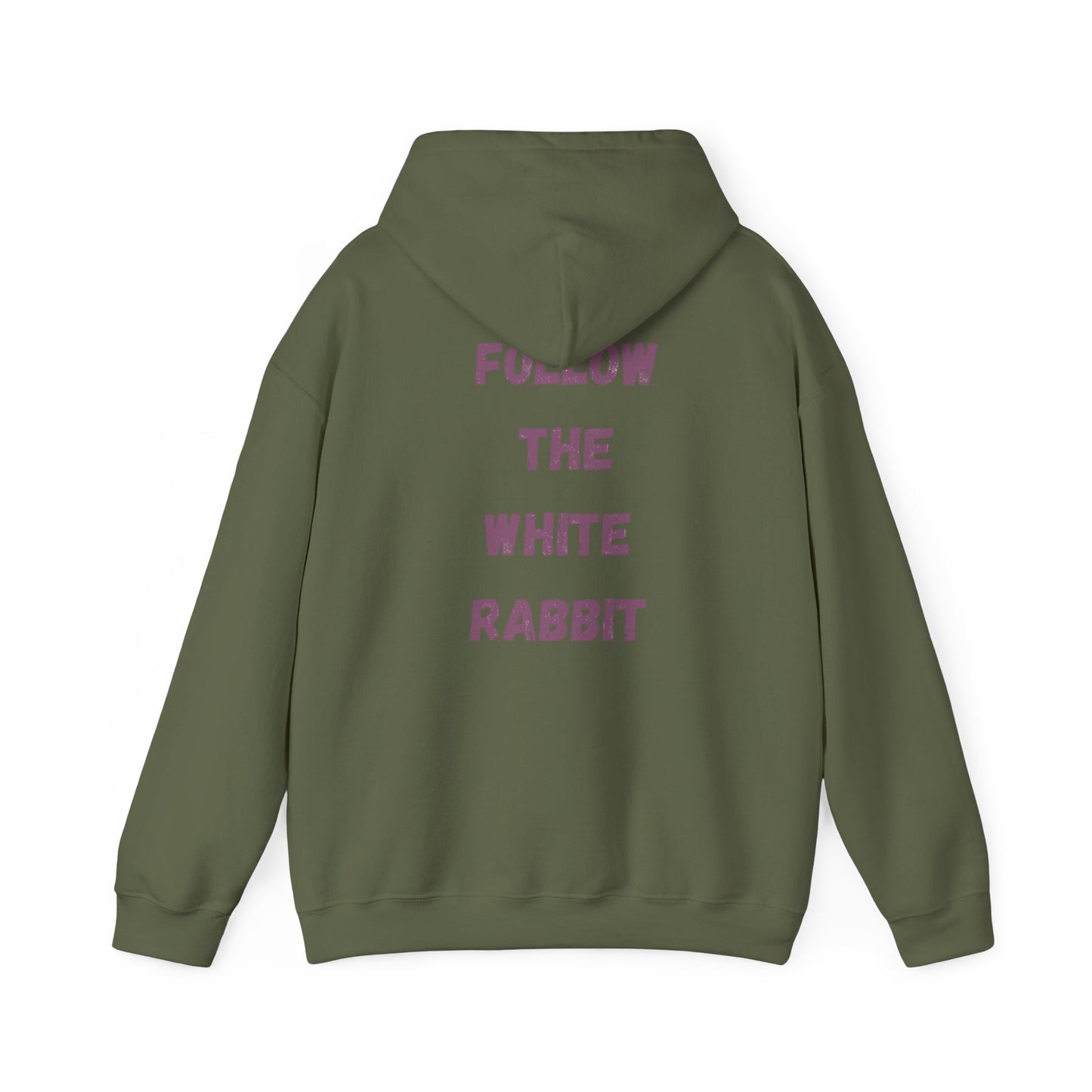 Folge dem weißen Hasen Unisex Heavy Blend Hoodie