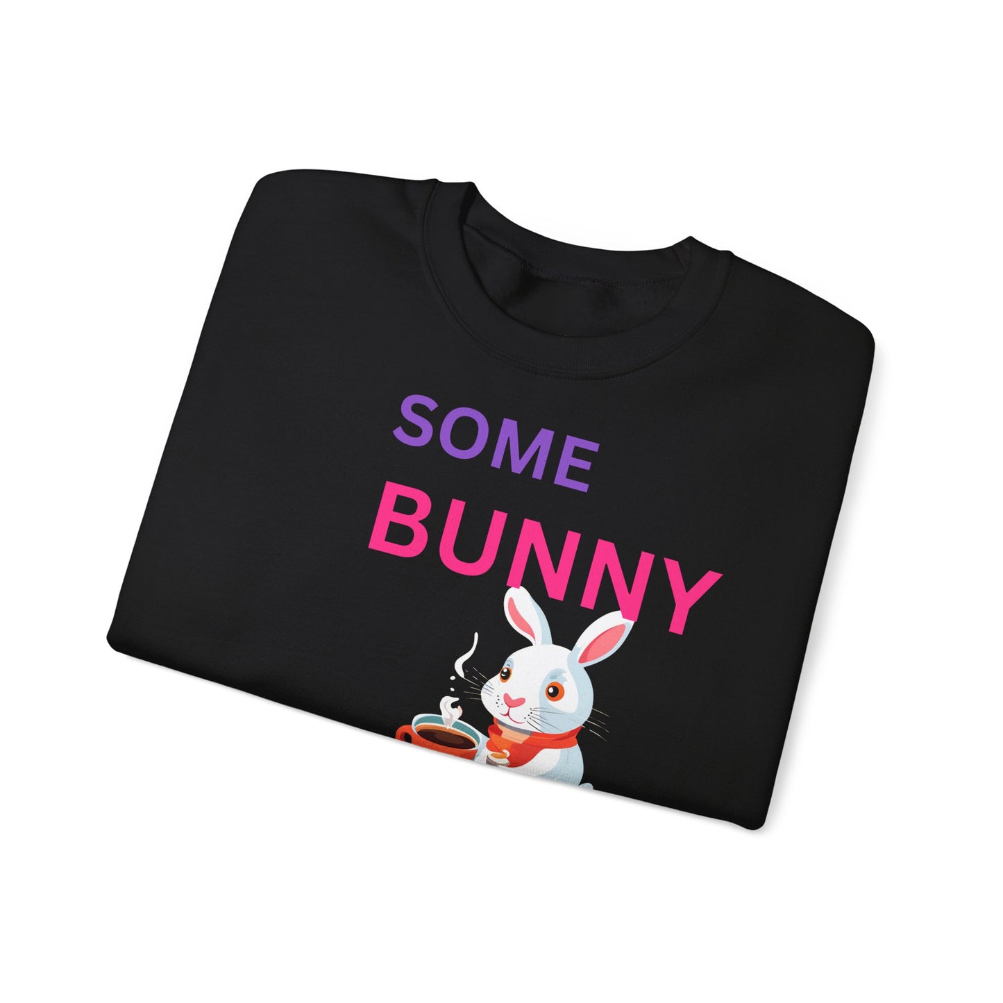 Cozy Bunny Coffee Sweatshirt - Unisex Heavy Blend™ Crewneck