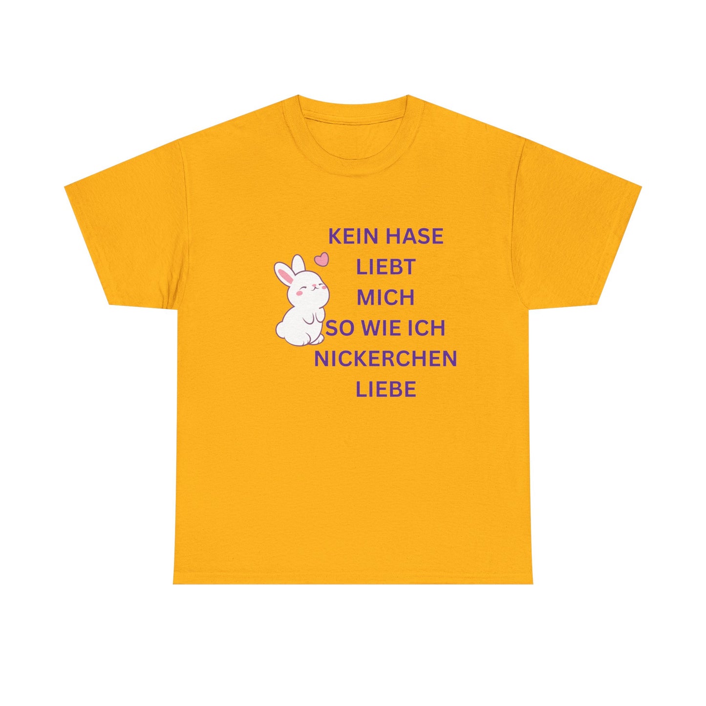 Lustiges Unisex-T-Shirt mit Hasenliebe aus schwerer Baumwolle – perfekt für Frühlingsfeiern