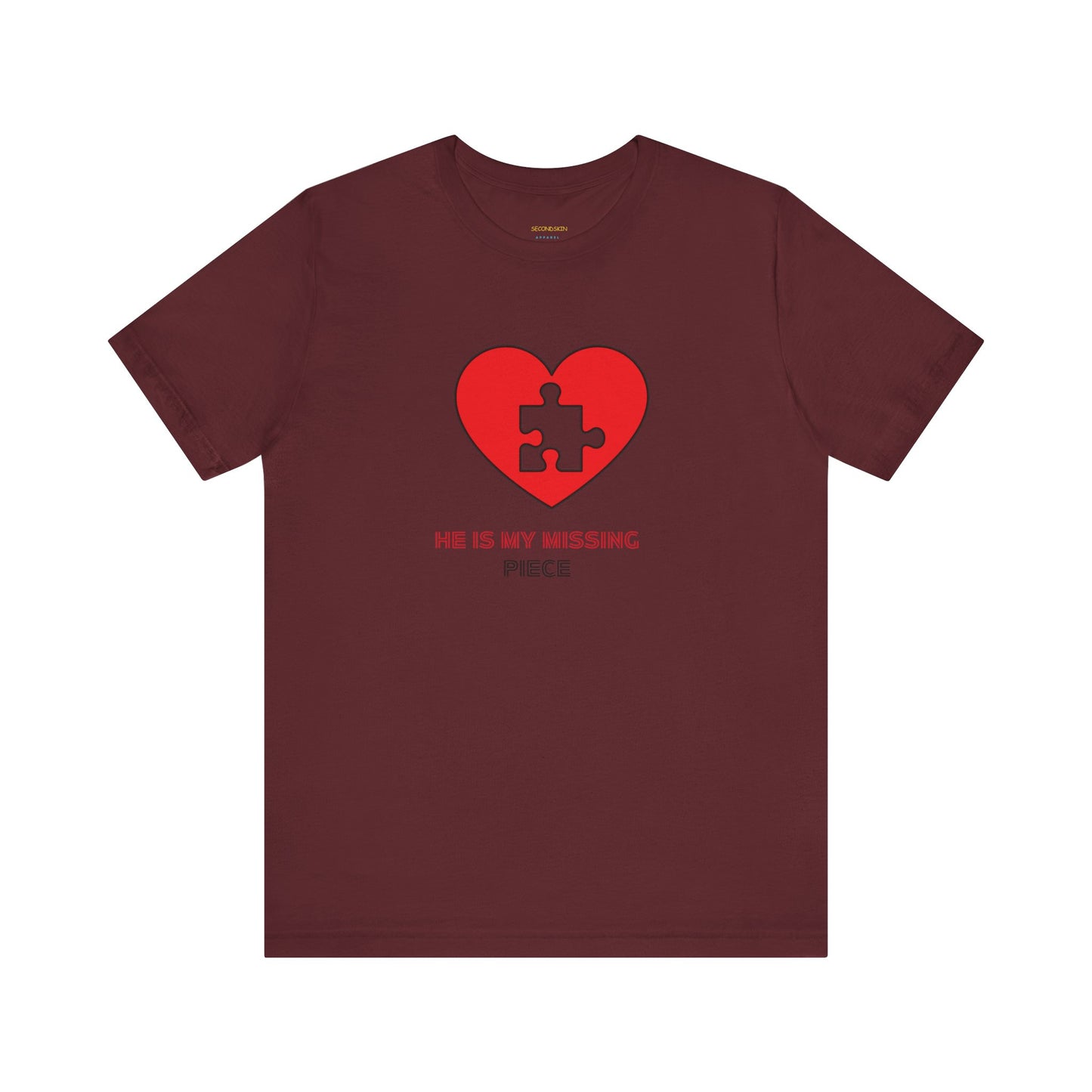 Weißes Unisex-Jersey-T-Shirt mit kurzen Ärmeln für Paare