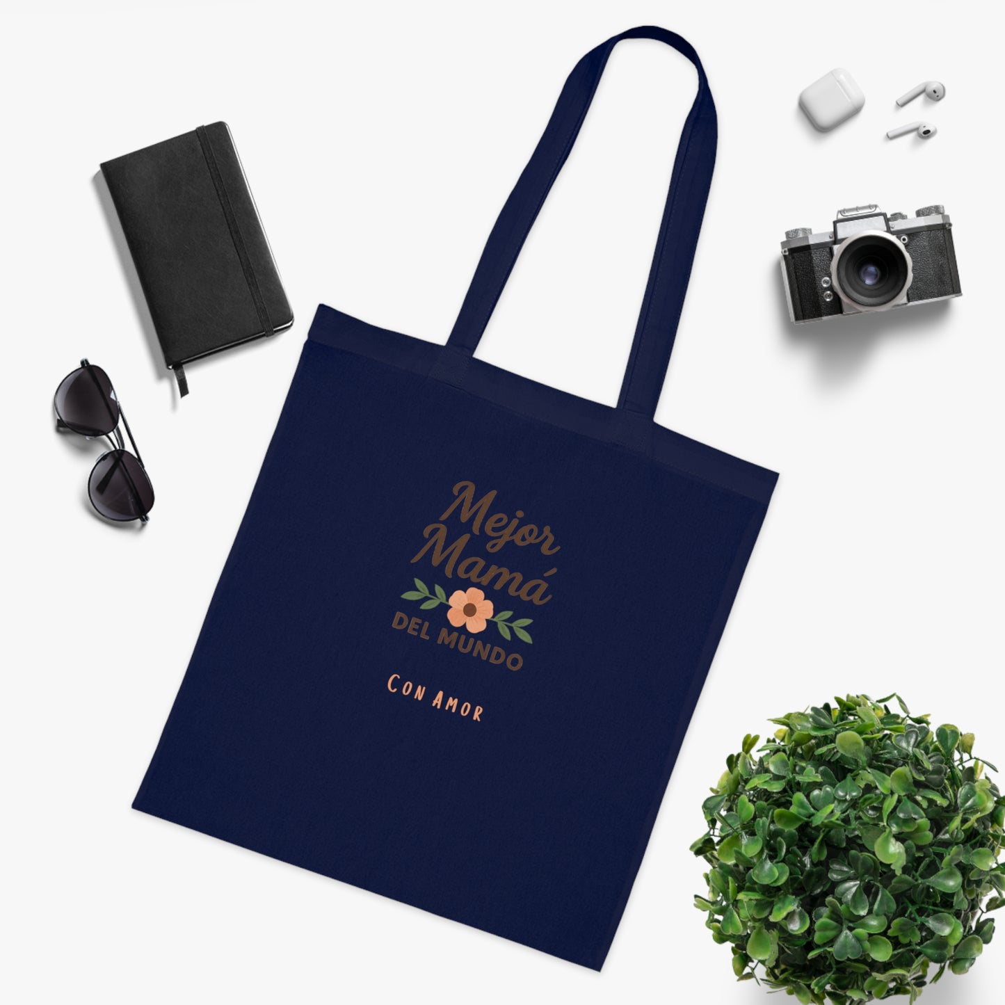 Best Mom Cotton Tote Bag | Floral Design | Perfect for Mother’s Day