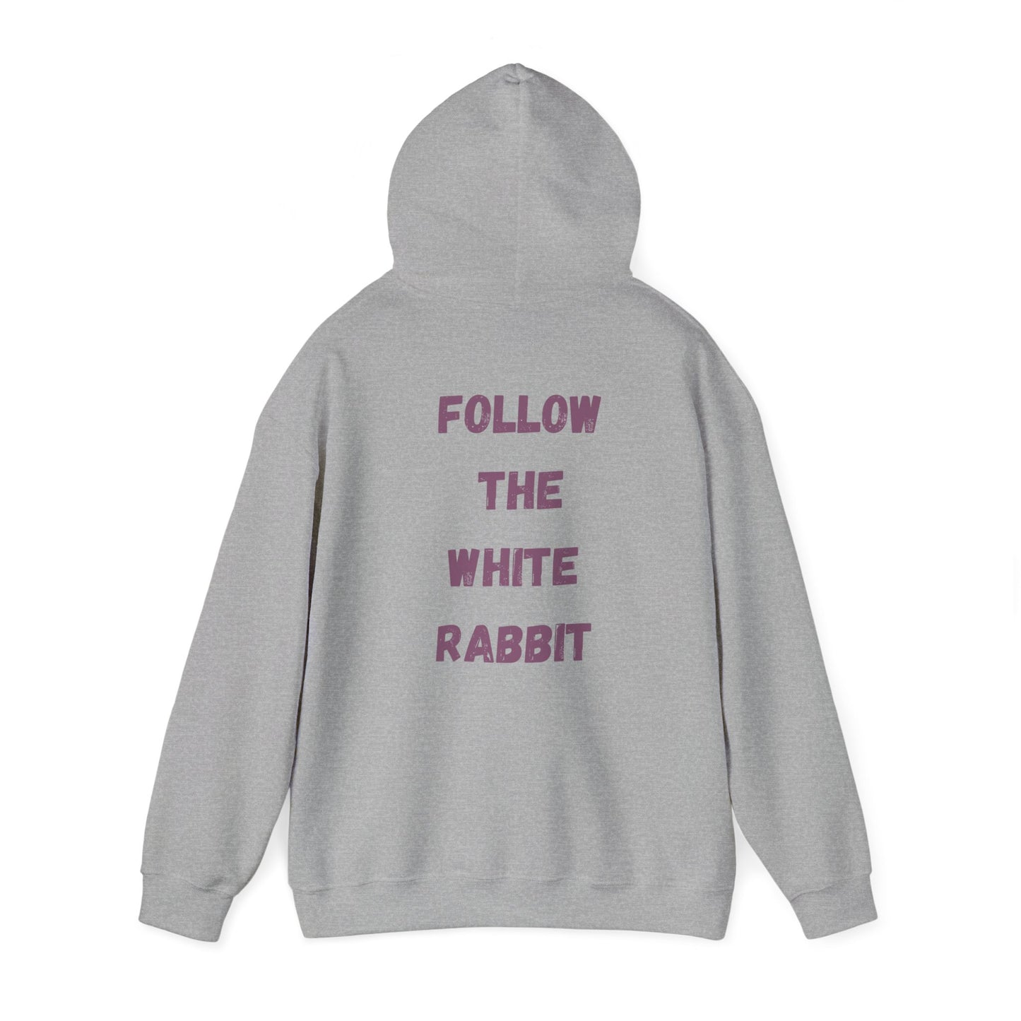 Folge dem weißen Hasen Unisex Heavy Blend Hoodie