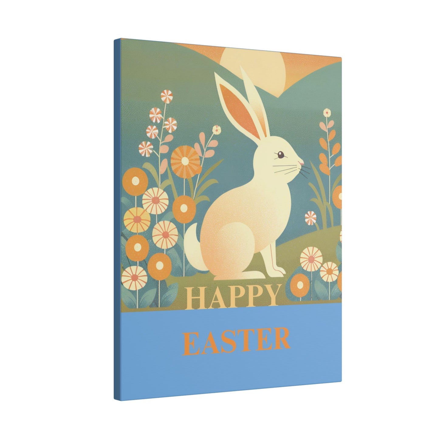 Impression Giclée sur toile Lapin de Pâques - Décoration murale Joyeuses Pâques