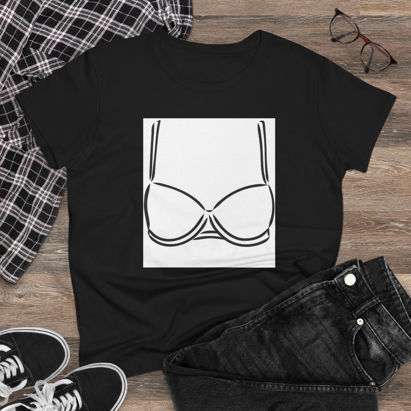 Damen Midweight Baumwoll T-Shirt
