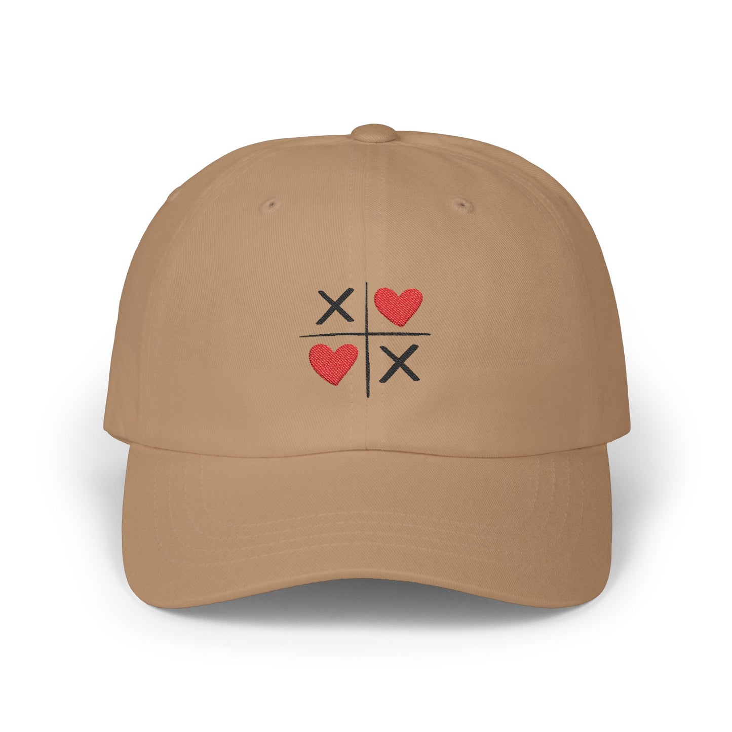 Gorra unisex clásica con diseño de corazones | Estilo casual para uso diario 