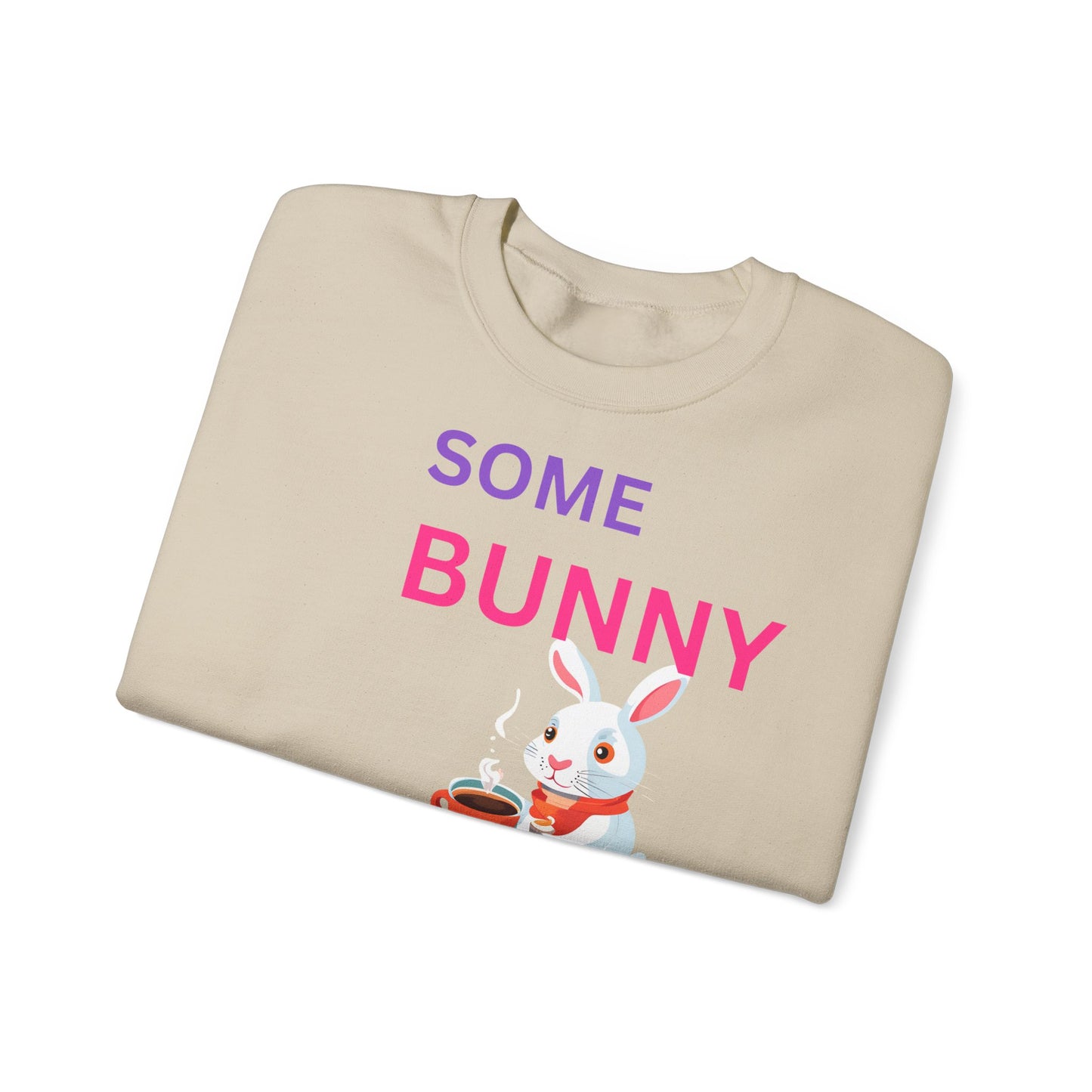 Cozy Bunny Coffee Sweatshirt - Unisex Heavy Blend™ Crewneck