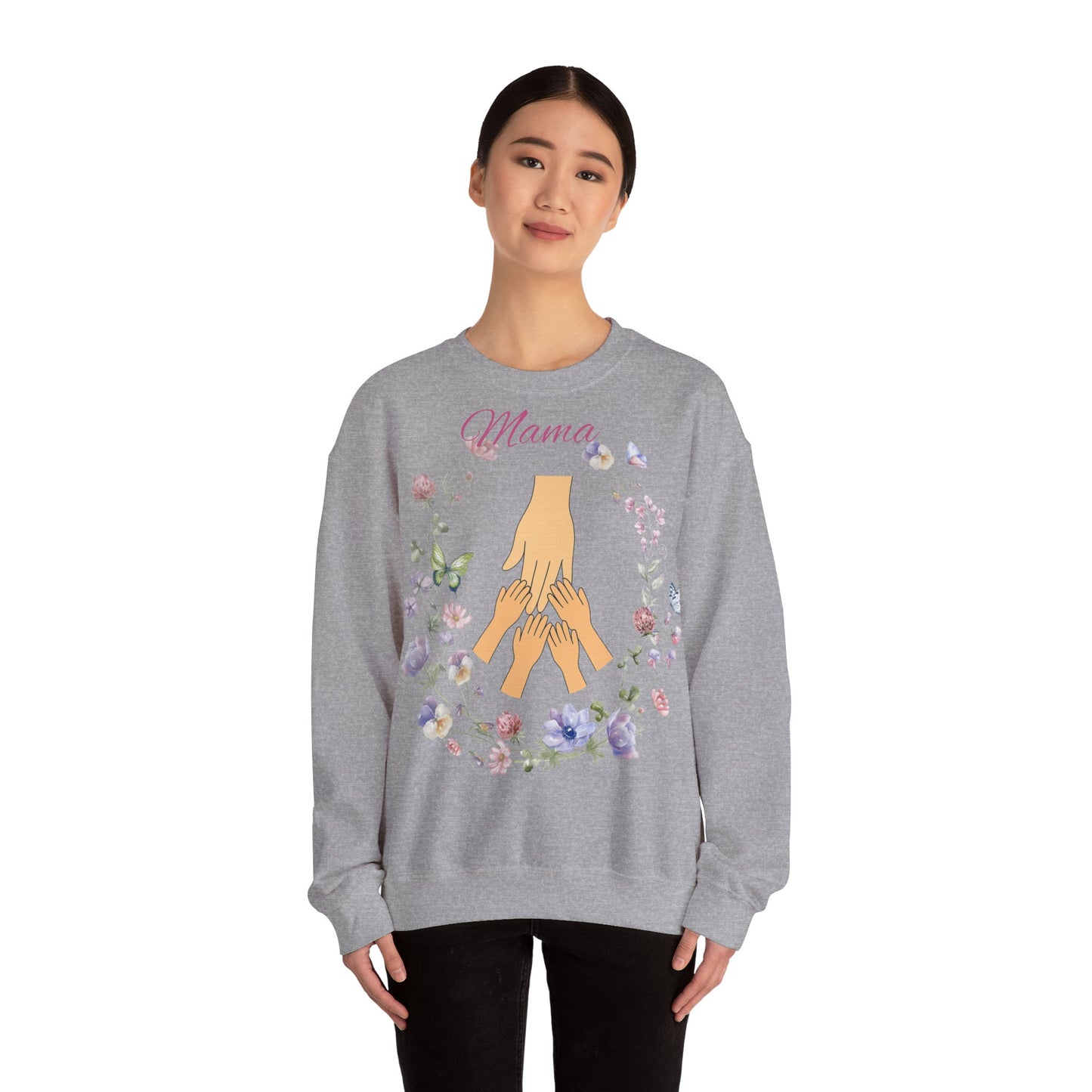 Floral Mama Crewneck Sweatshirt - Perfect Gift for Mother's Day