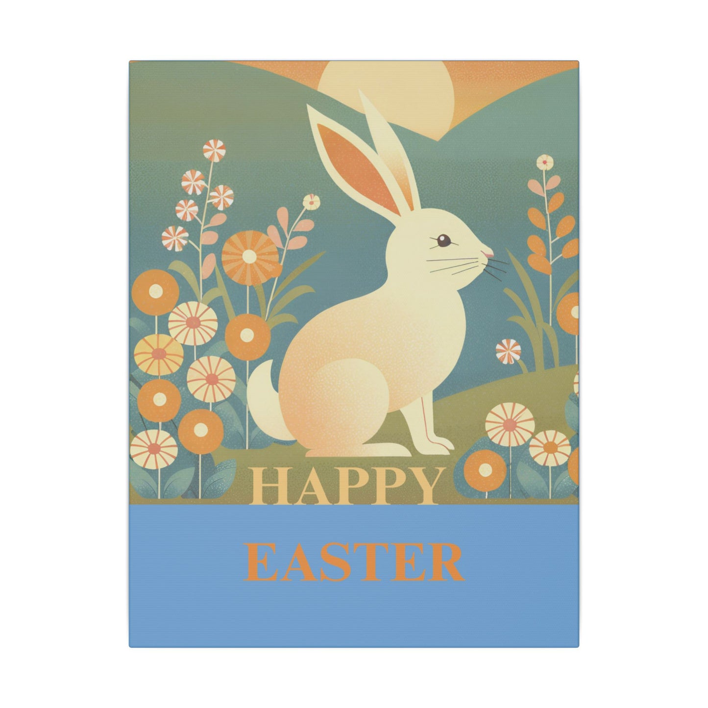 Impression Giclée sur toile Lapin de Pâques - Décoration murale Joyeuses Pâques