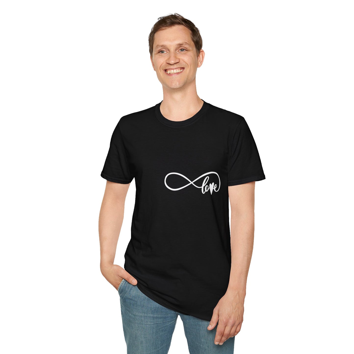 Schwarzes Unisex Softstyle Love T-Shirt