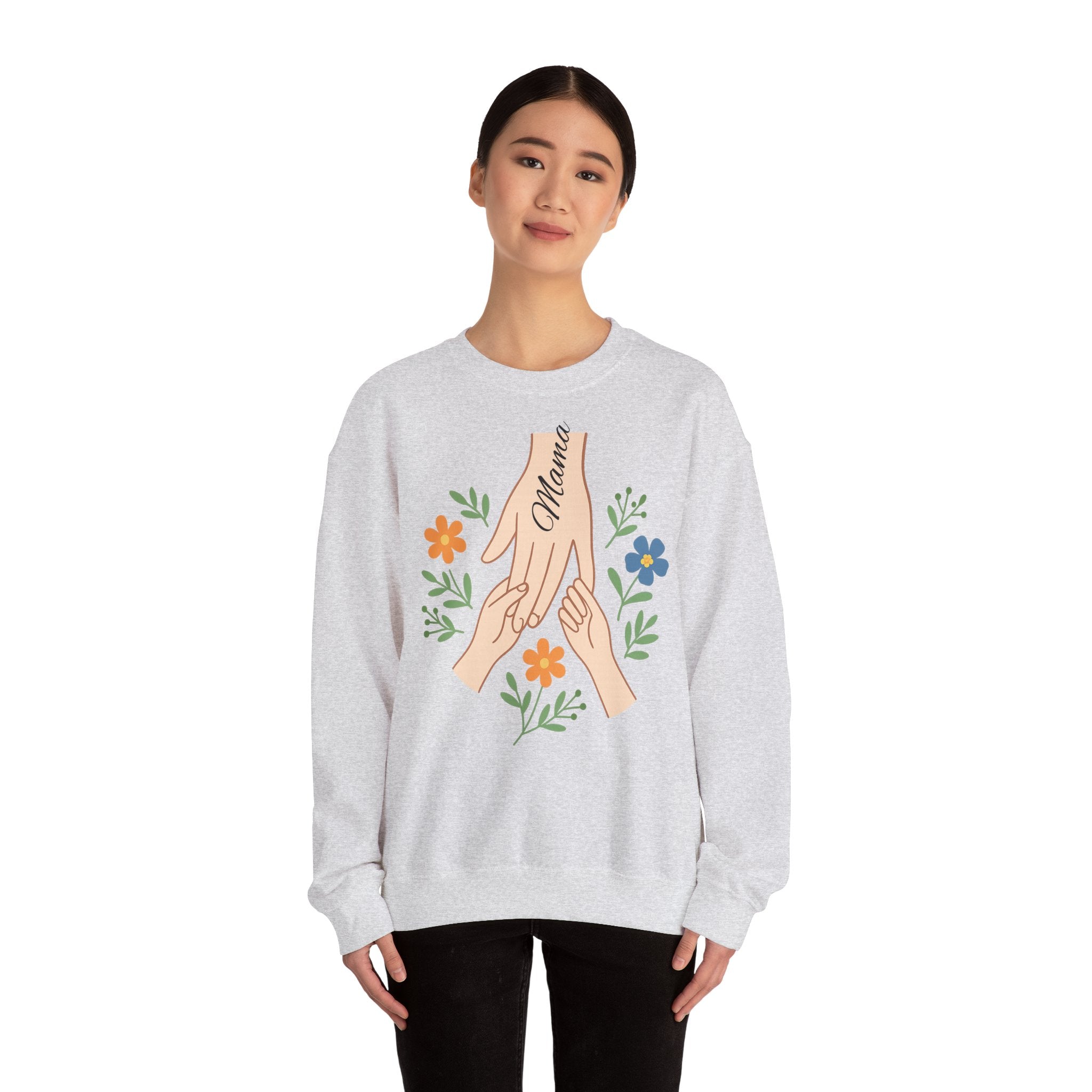 Personalized Mama Hands Crewneck Sweatshirt