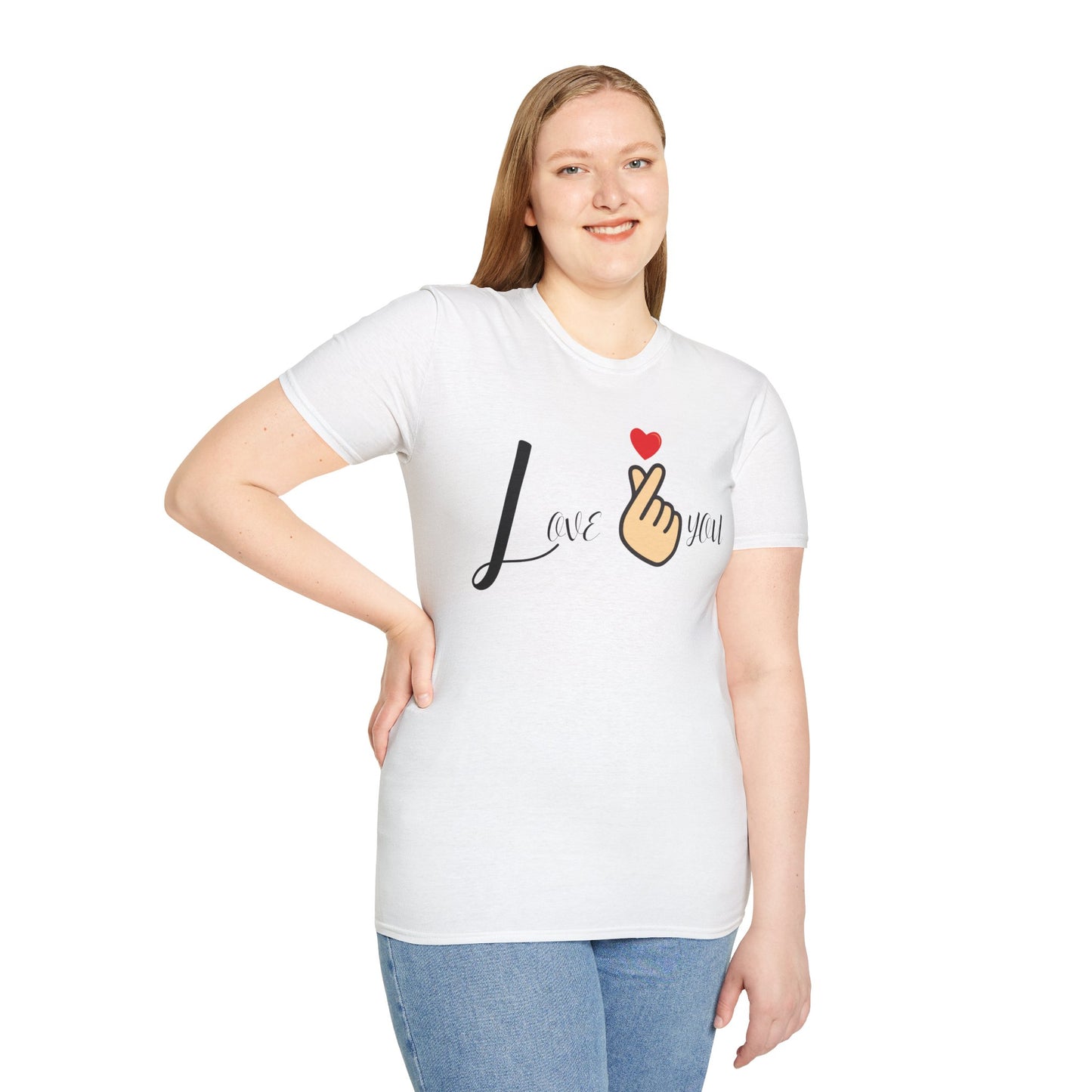 Weißes Unisex Softstyle Love T-Shirt