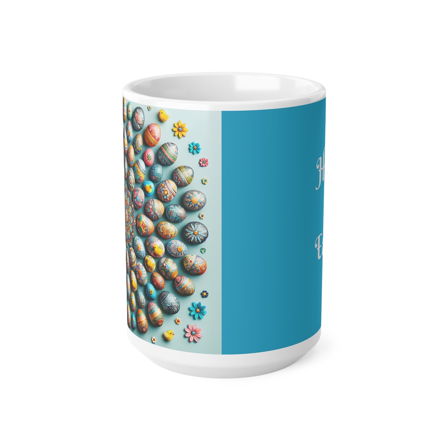 Colorful Easter Egg Ceramic Coffee Cup - 11oz & 15oz