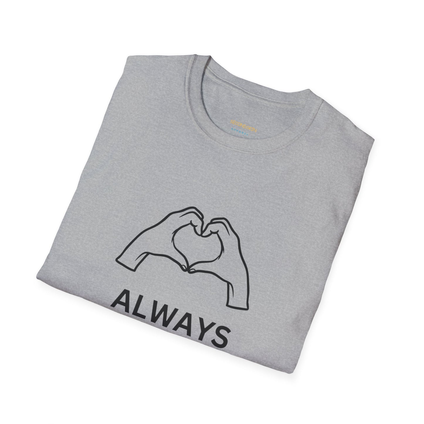 Blauw Unisex katoen Softstyle Paar blauw T-shirt voor mannen en vrouwen