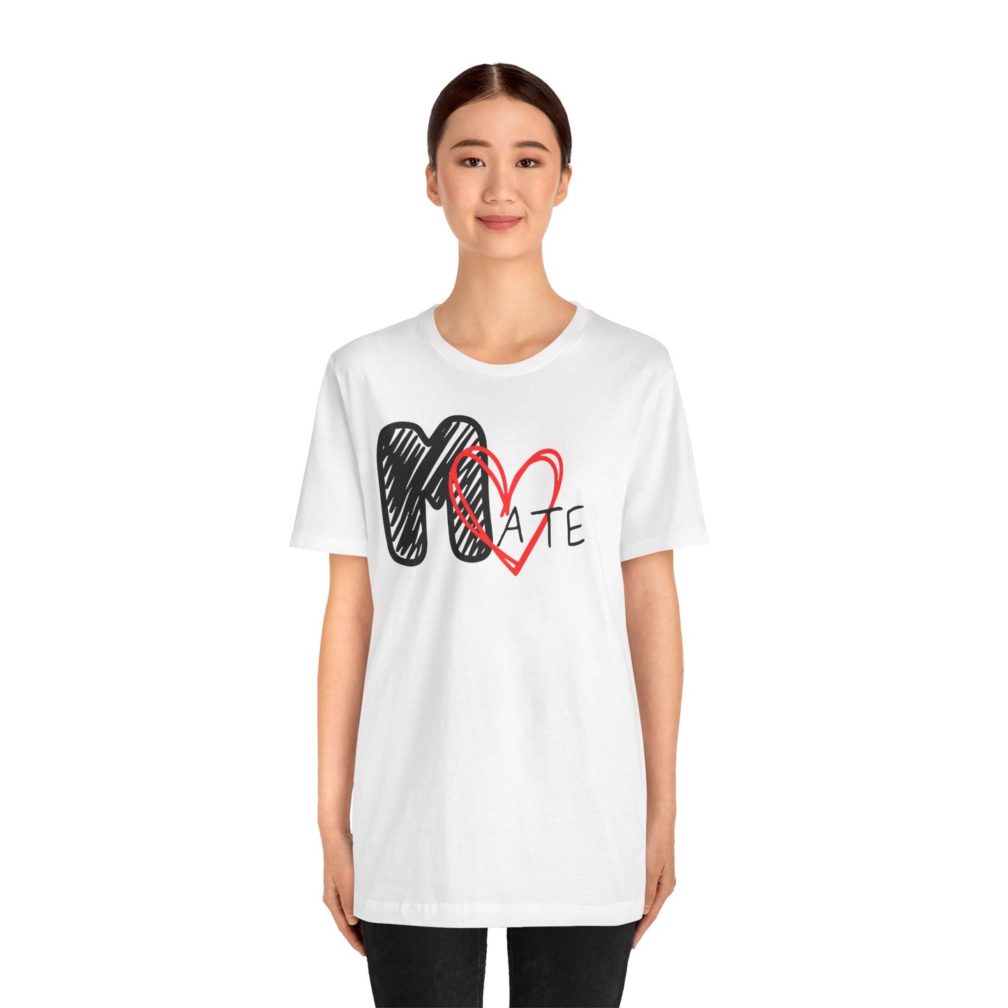 T-shirt unisexe à manches courtes assorti pour couple