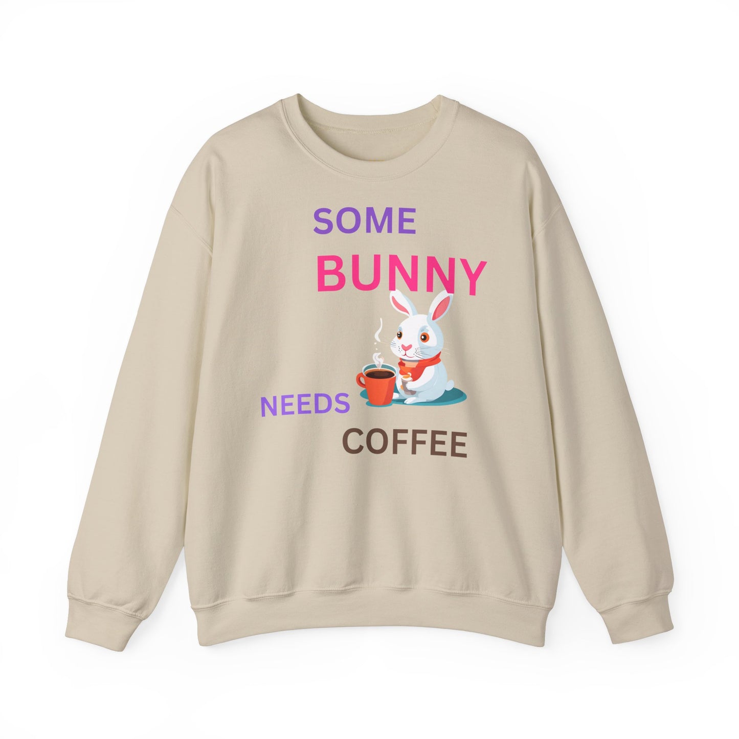 Cozy Bunny Coffee Sweatshirt - Unisex Heavy Blend™ Crewneck
