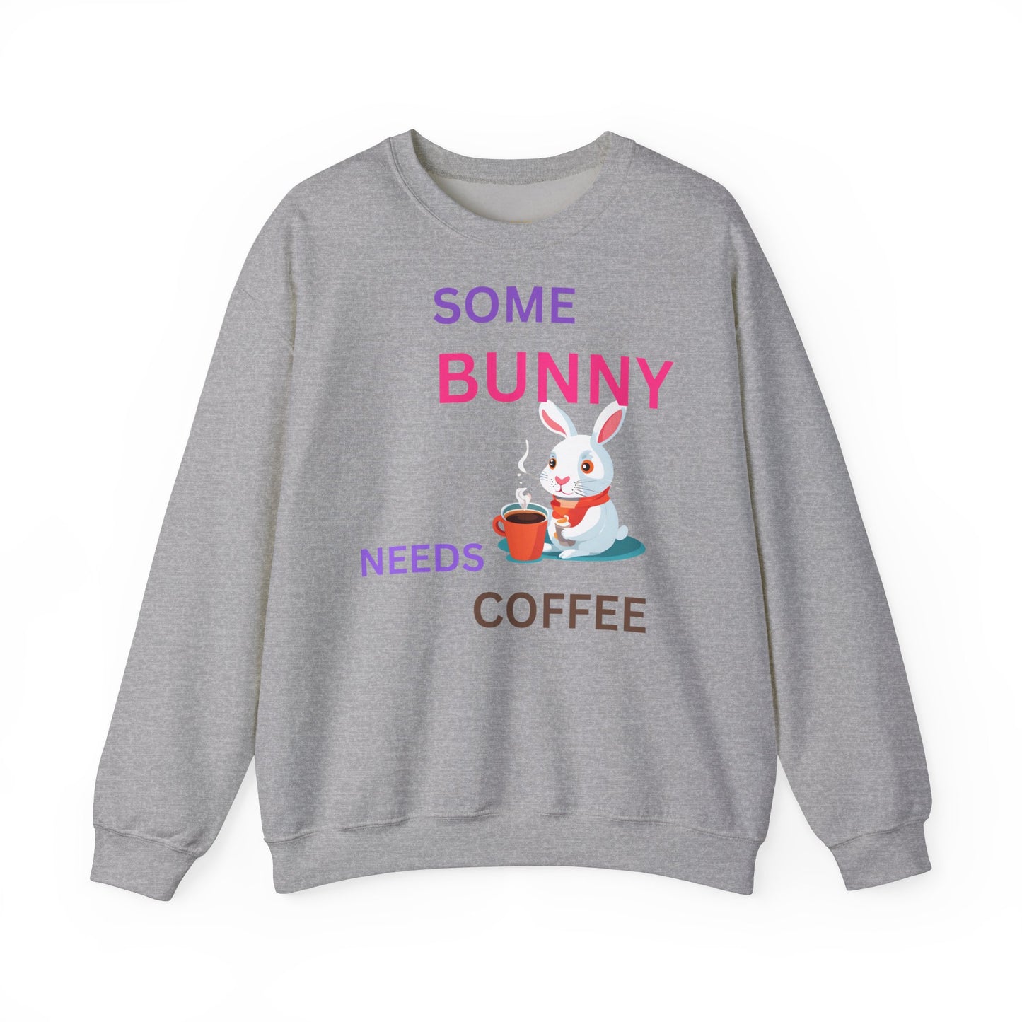 Cozy Bunny Coffee Sweatshirt - Unisex Heavy Blend™ Crewneck