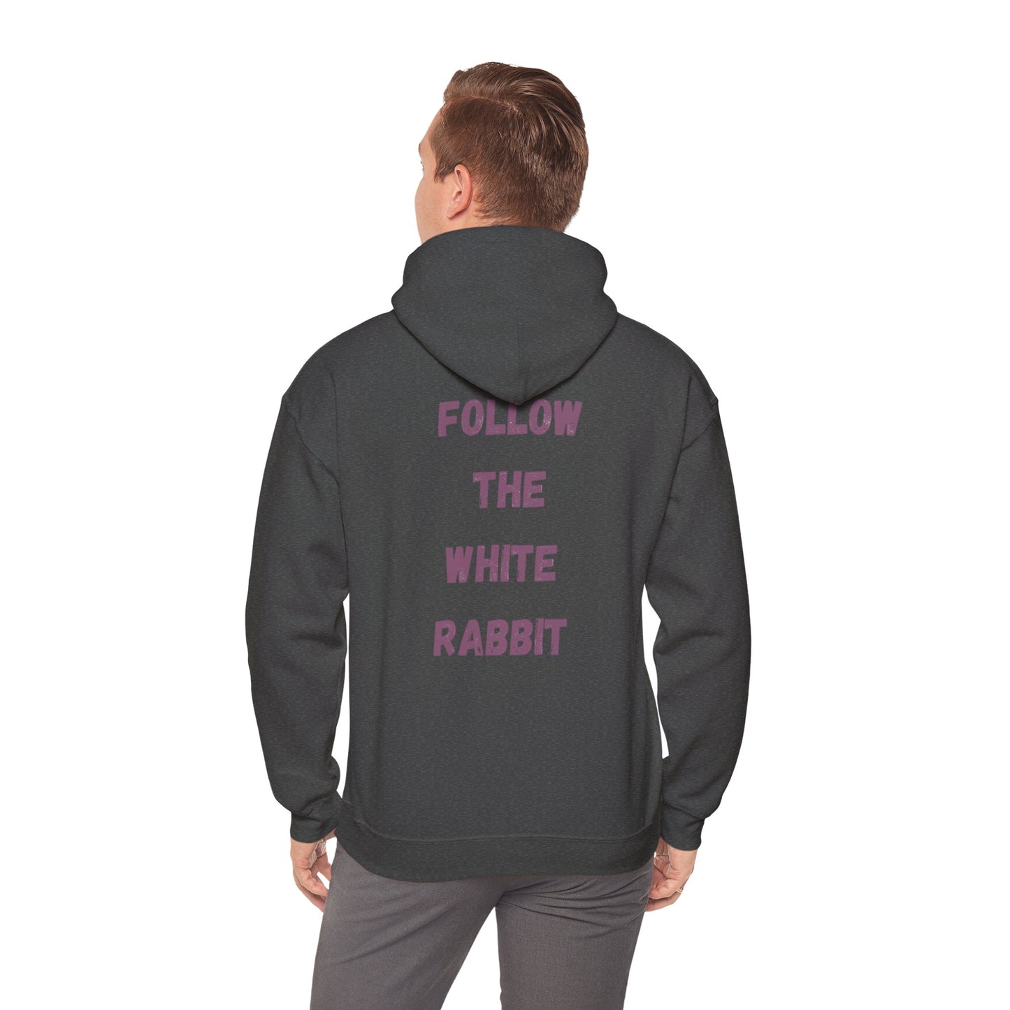 Folge dem weißen Hasen Unisex Heavy Blend Hoodie