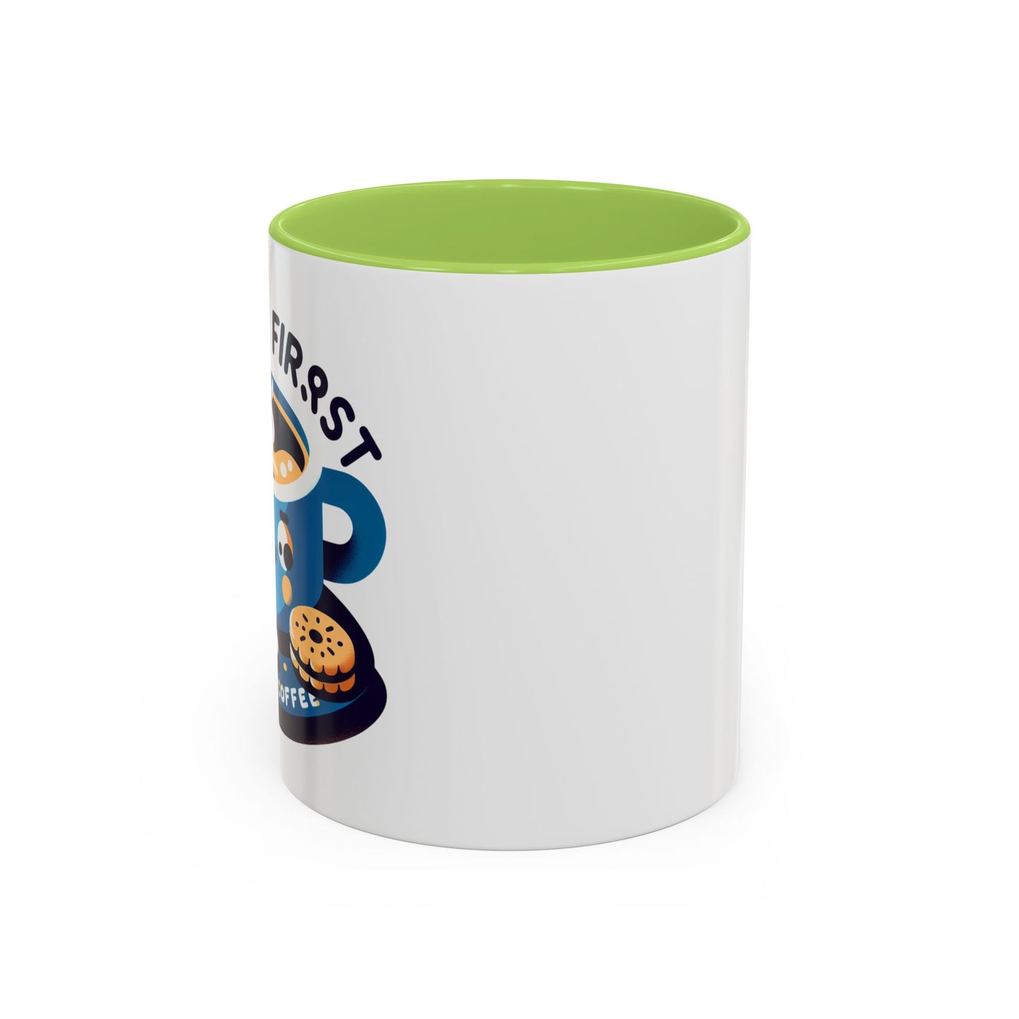 Mug à café amusant pour les amateurs de café - Design "Première Gorgée" (11/15oz)