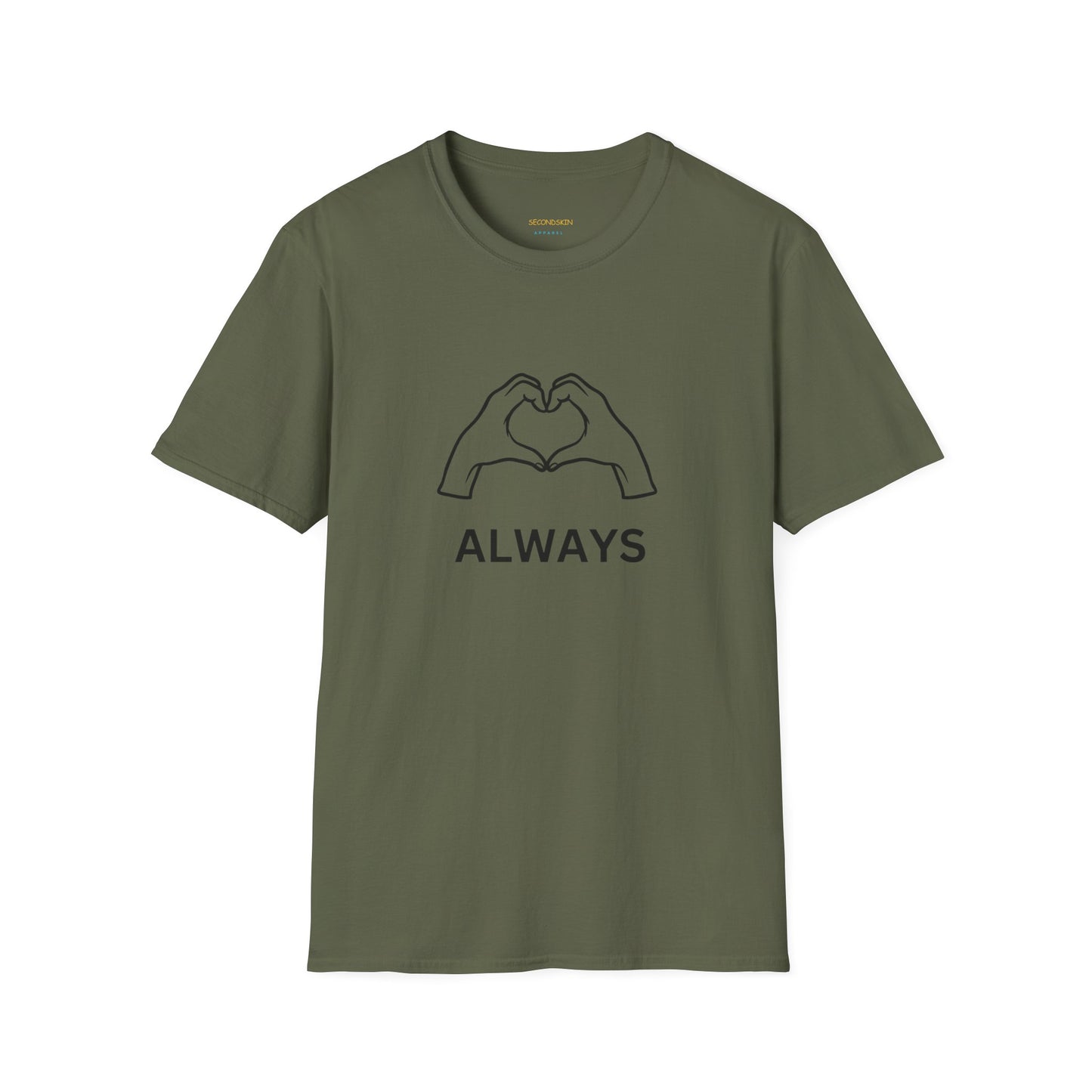 Blauw Unisex katoen Softstyle Paar blauw T-shirt voor mannen en vrouwen