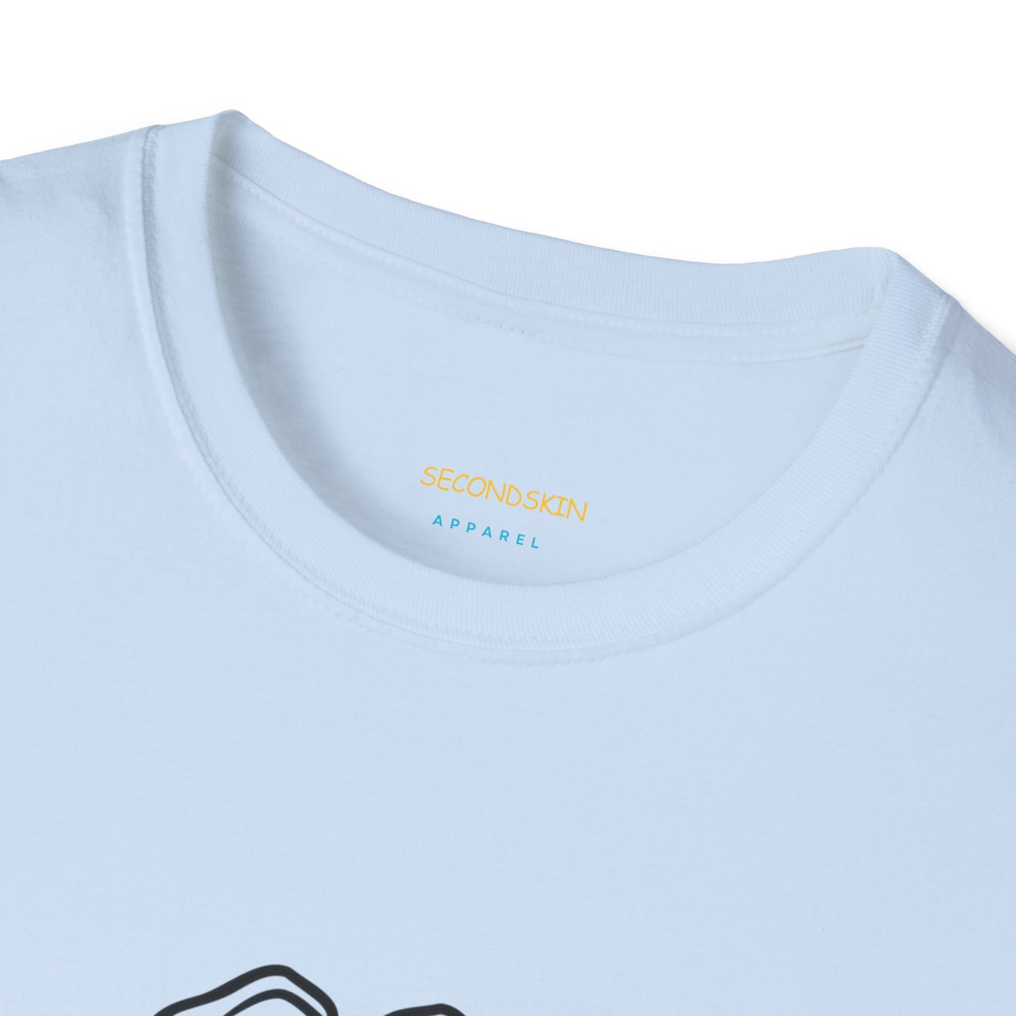 Blauw Unisex katoen Softstyle Paar blauw T-shirt voor mannen en vrouwen