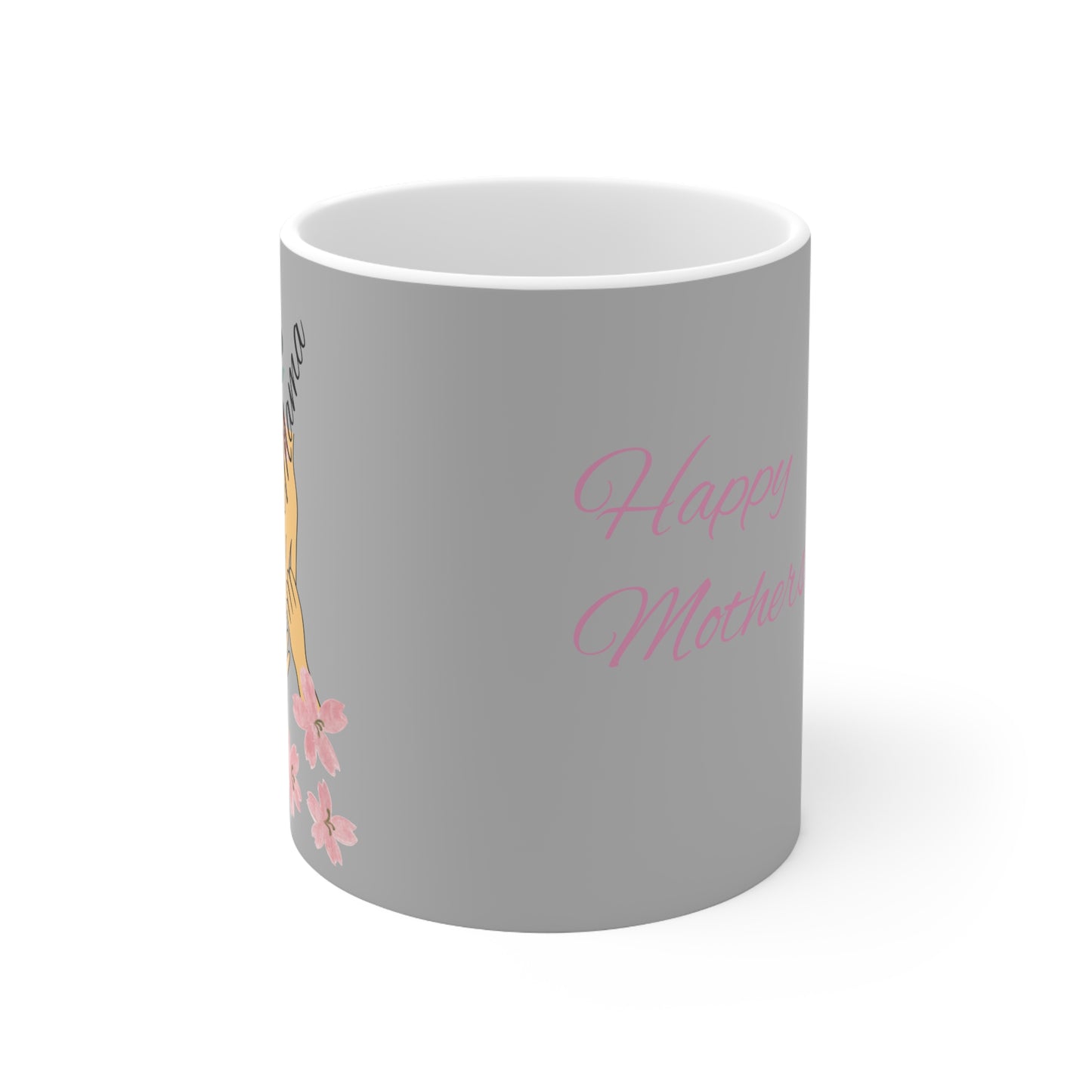 Personalized Mama Mug - Happy Mother's Day Gift - Floral Ceramic Coffee Cup