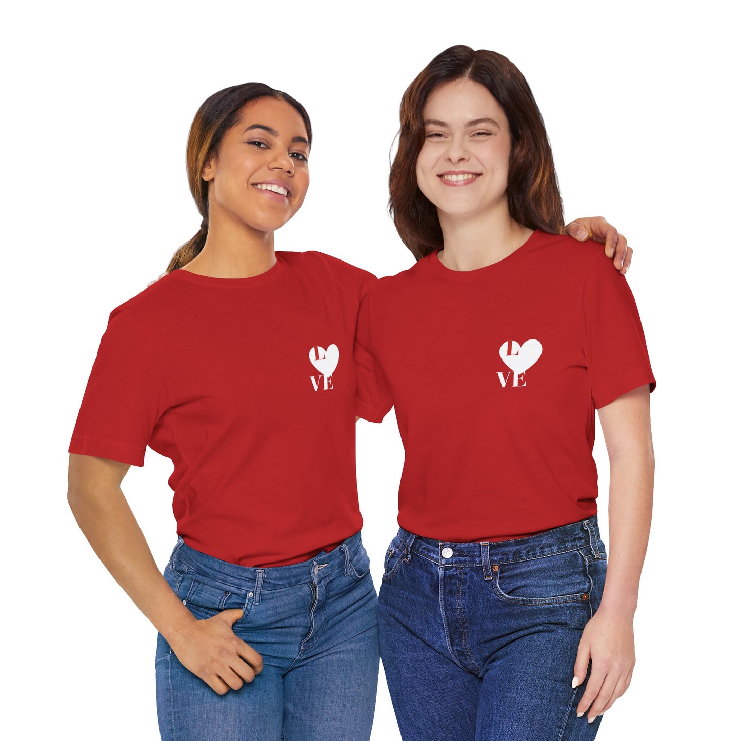 Red Unisex Jersey Short Sleeve Love Tee