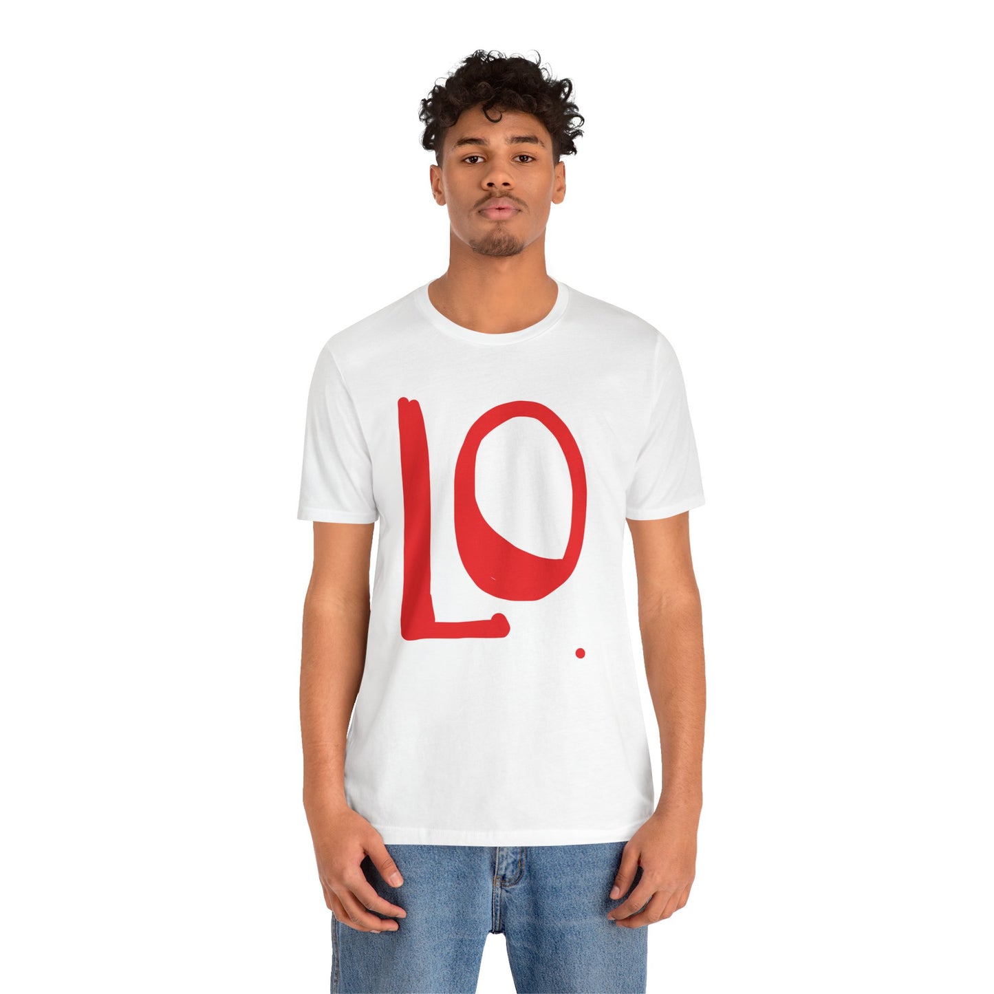 Weißes Unisex-Jersey-T-Shirt mit kurzen Ärmeln für Paare