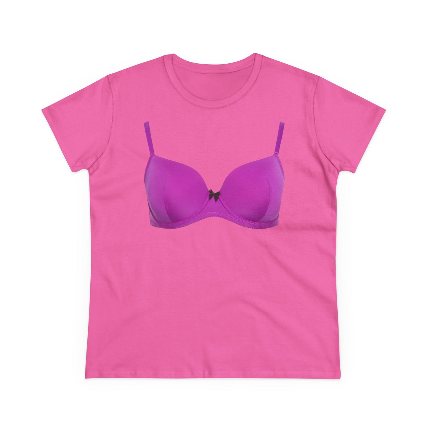 Damen-BH-T-Shirt aus mittelschwerer Baumwolle