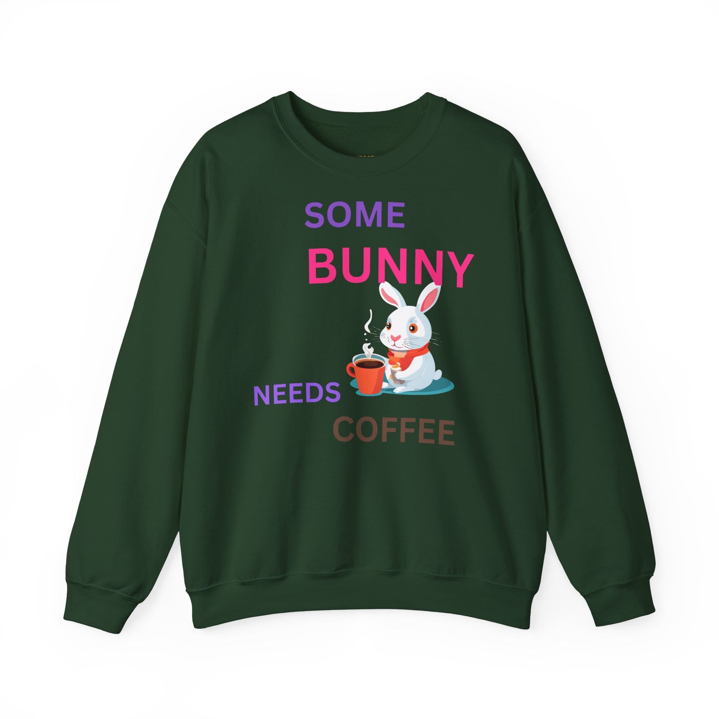 Cozy Bunny Coffee Sweatshirt - Unisex Heavy Blend™ Crewneck