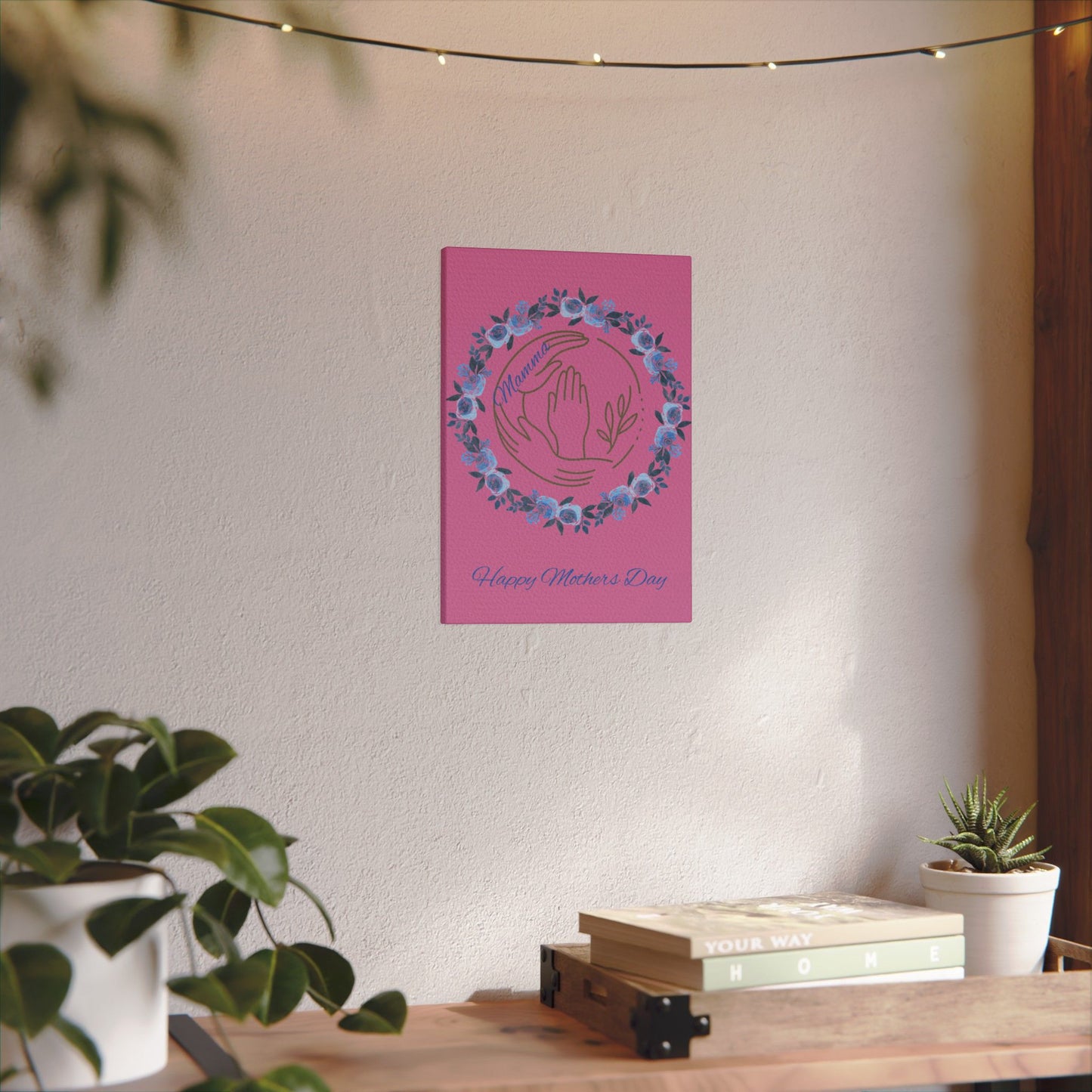 Mother's Day Giclée Print Canvas - Floral Hands Design