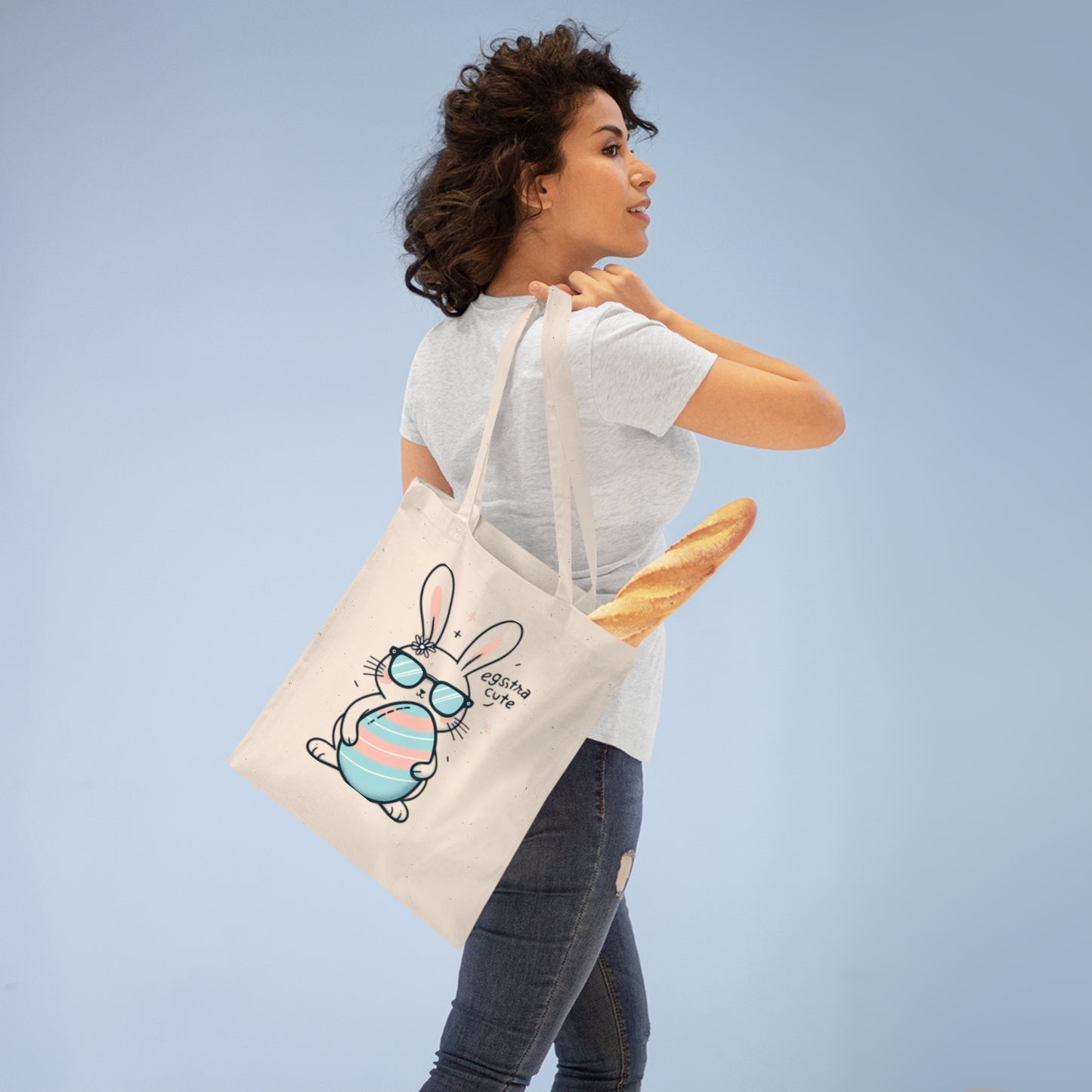 Cute Bunny Easter Tote Bag - Perfect for Spring Celebrations Süße Oster-Tragetasche mit Hasenmotiv – perfekt für Frühlingsfeiern
