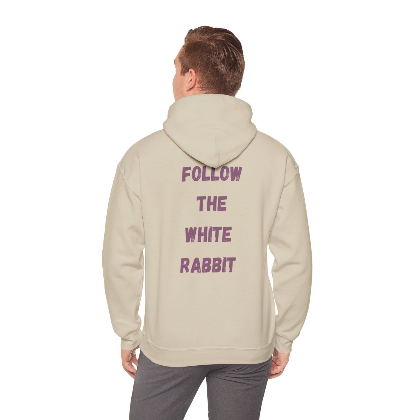 Folge dem weißen Hasen Unisex Heavy Blend Hoodie
