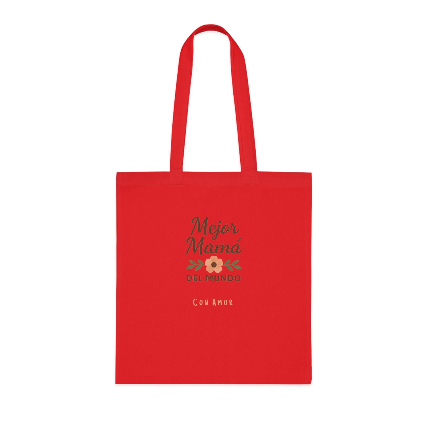 Best Mom Cotton Tote Bag | Floral Design | Perfect for Mother’s Day