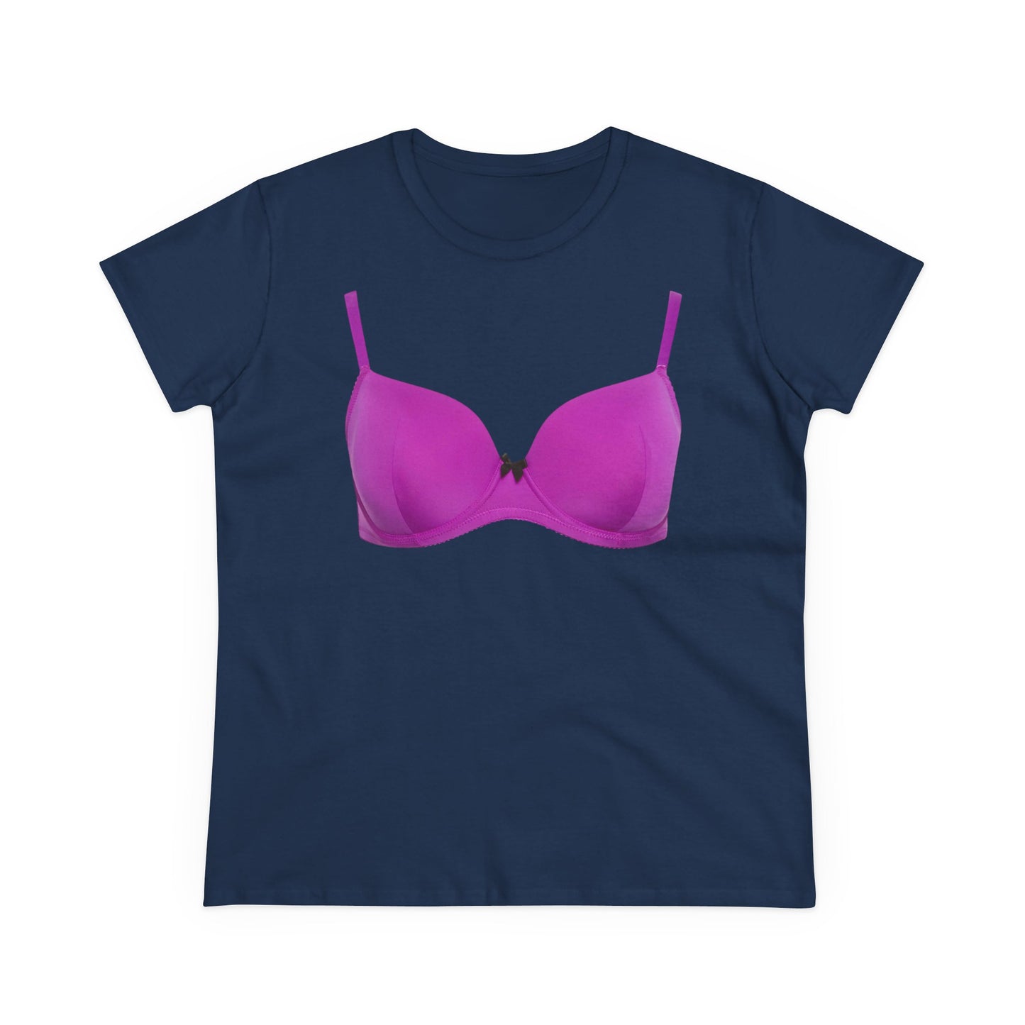 Damen-BH-T-Shirt aus mittelschwerer Baumwolle