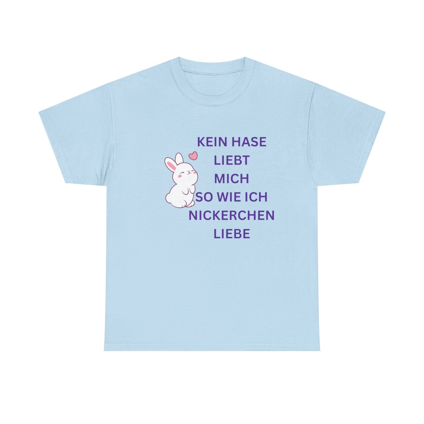 Lustiges Unisex-T-Shirt mit Hasenliebe aus schwerer Baumwolle – perfekt für Frühlingsfeiern