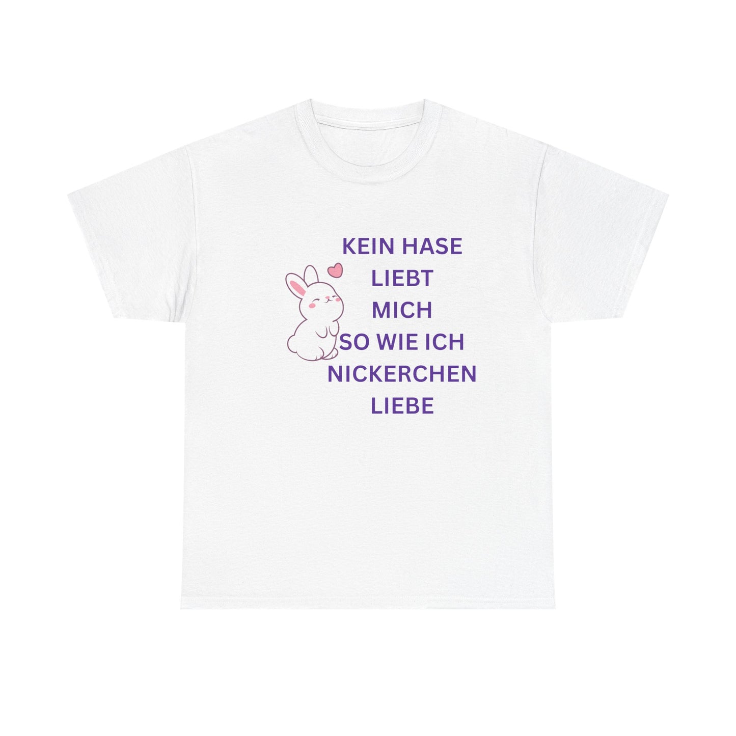 Lustiges Unisex-T-Shirt mit Hasenliebe aus schwerer Baumwolle – perfekt für Frühlingsfeiern