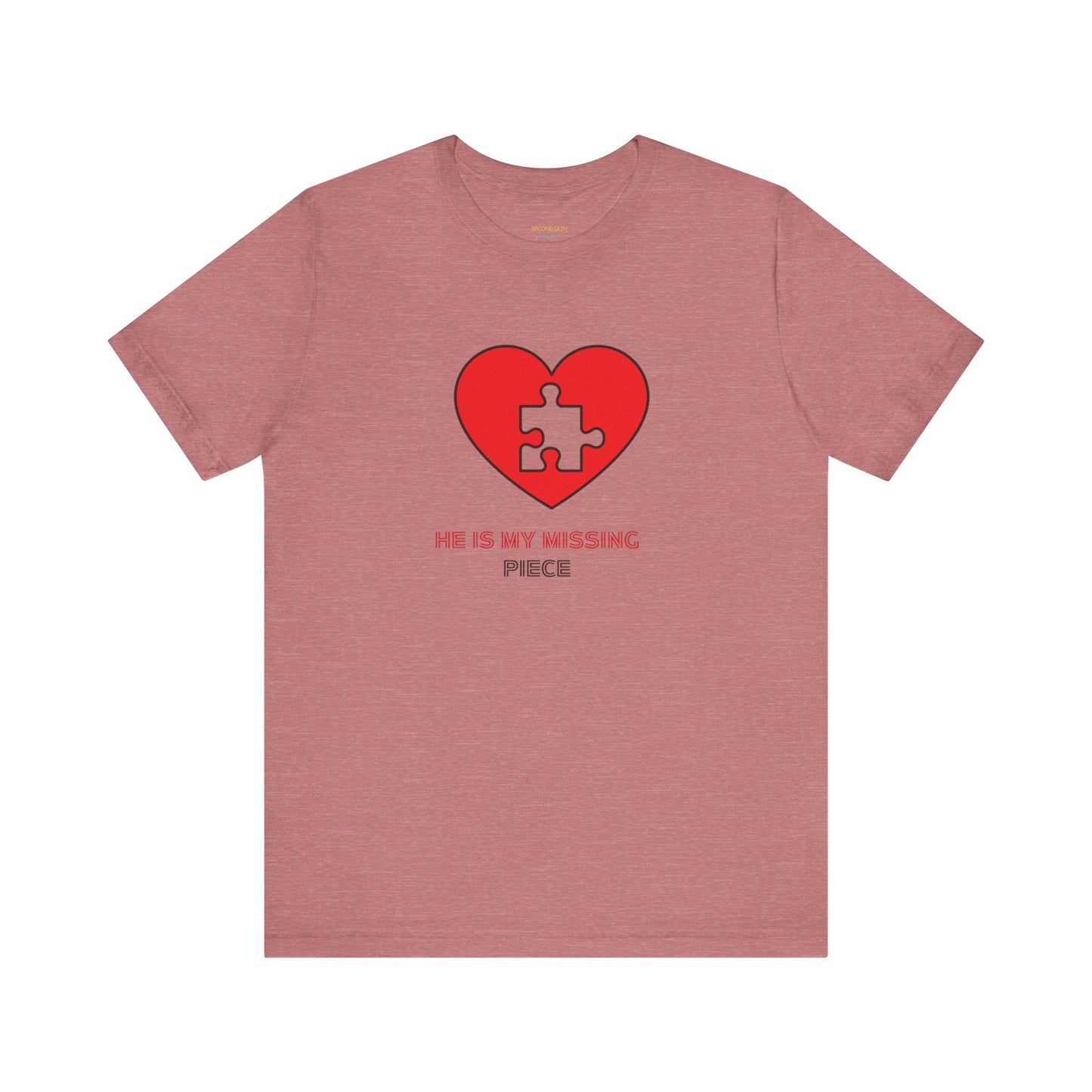 Weißes Unisex-Jersey-T-Shirt mit kurzen Ärmeln für Paare
