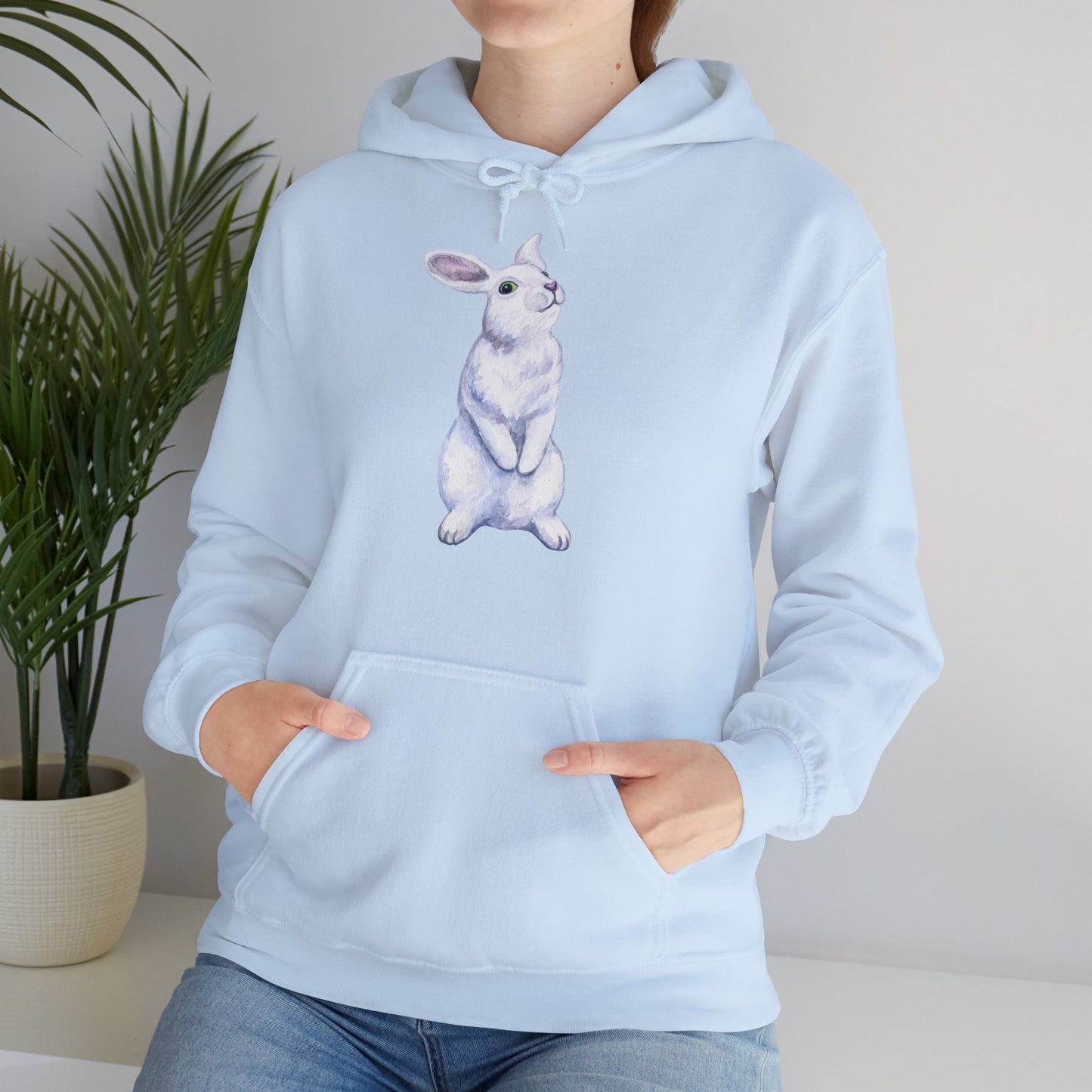 Folge dem weißen Hasen Unisex Heavy Blend Hoodie