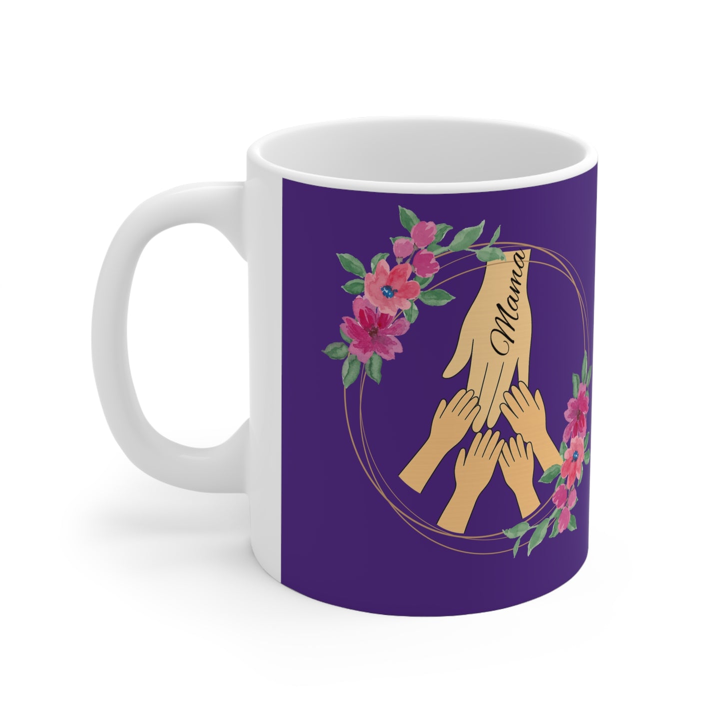 Floral Hands Ceramic Coffee Cup - Perfect Mother's Day Gift, 11oz & 15oz