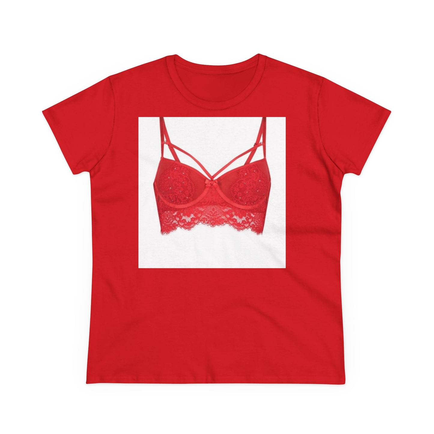 Damen-BH-T-Shirt aus mittelschwerer Baumwolle